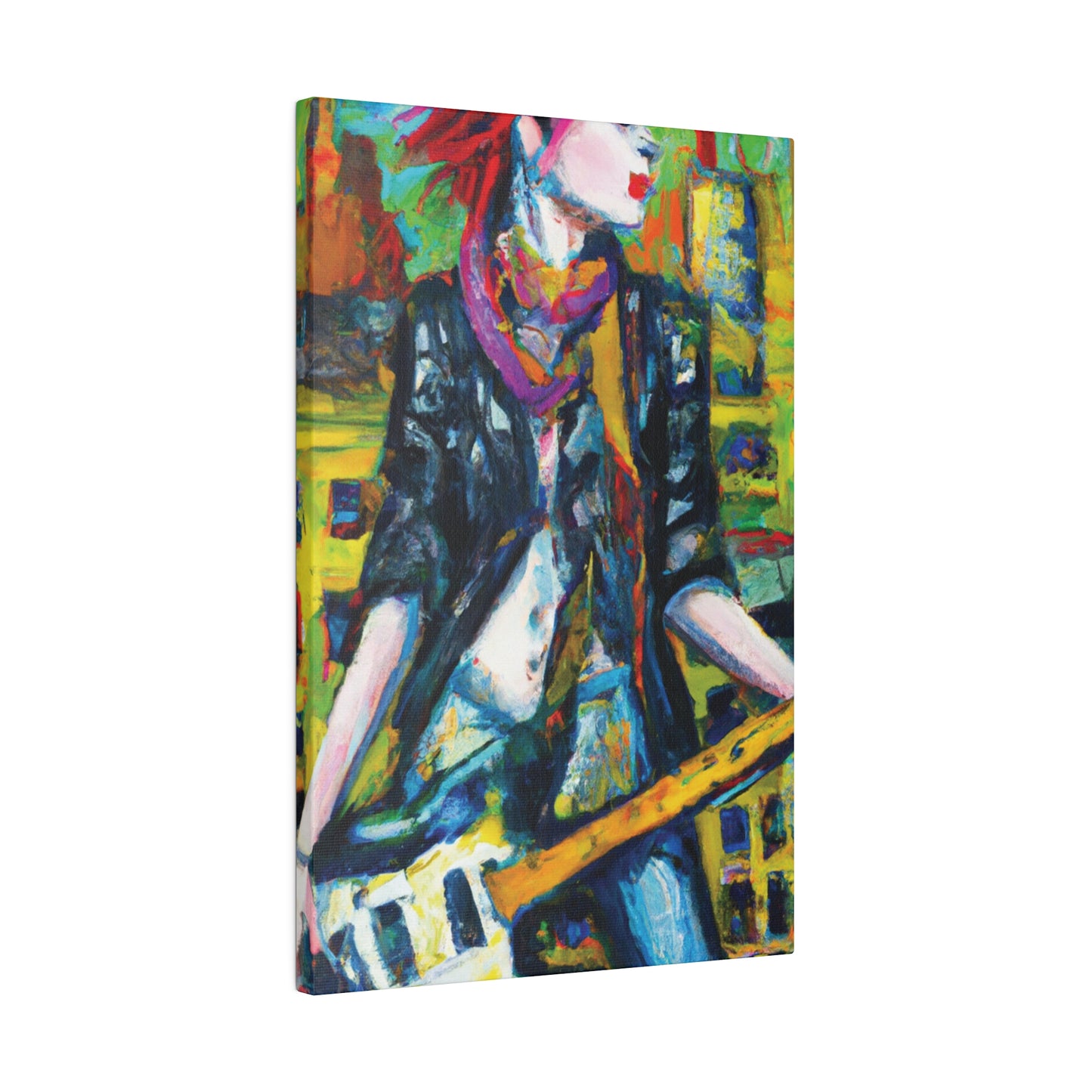 3589A - Rockstar Oil Painting Style Print | Poster | Home Decor | Wall Art | Music Art | Canvas