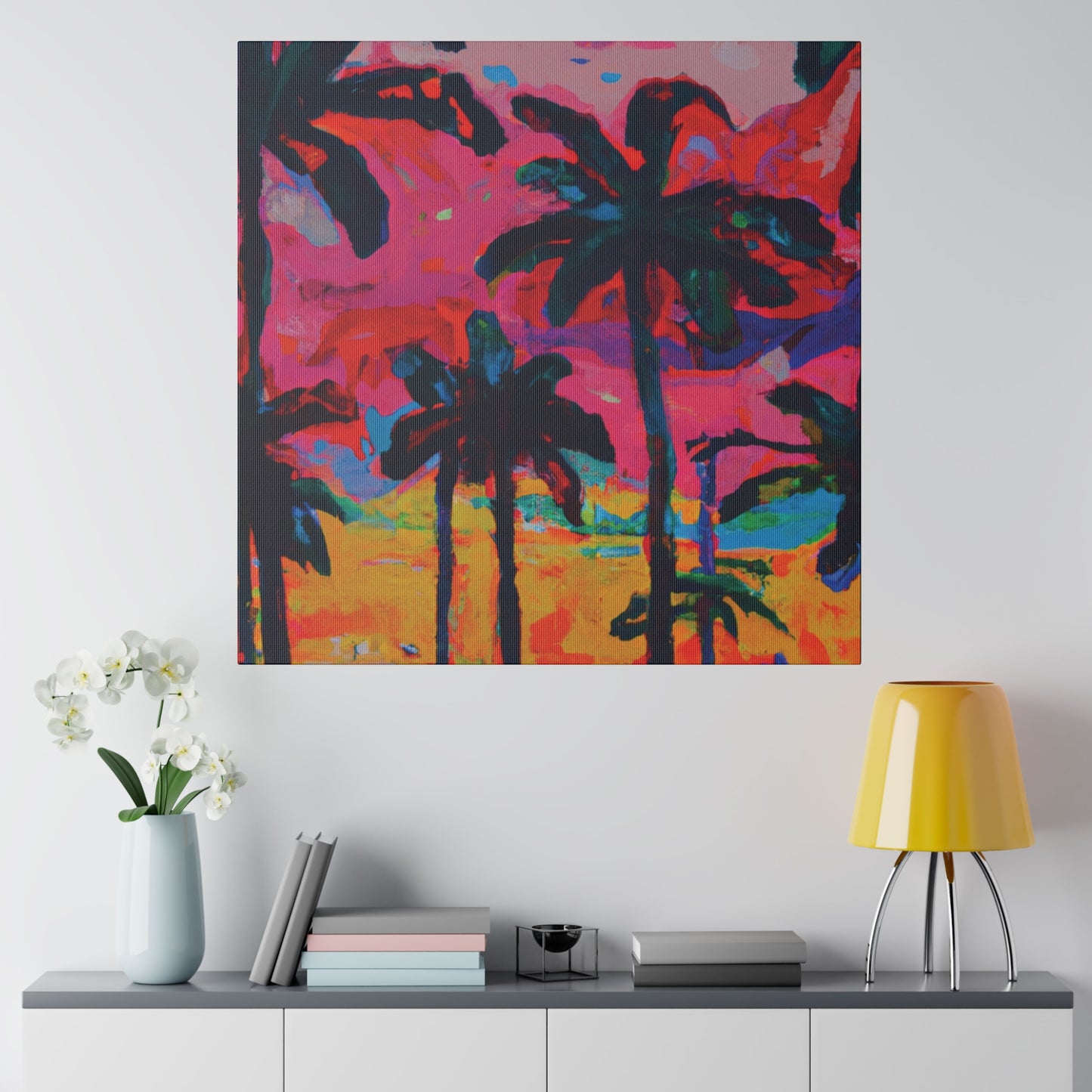 2821A - Miami Beach Sunset Painting Print | Miami | Beach | Sunset | Poster | Home Decor | Wall Art | Canvas