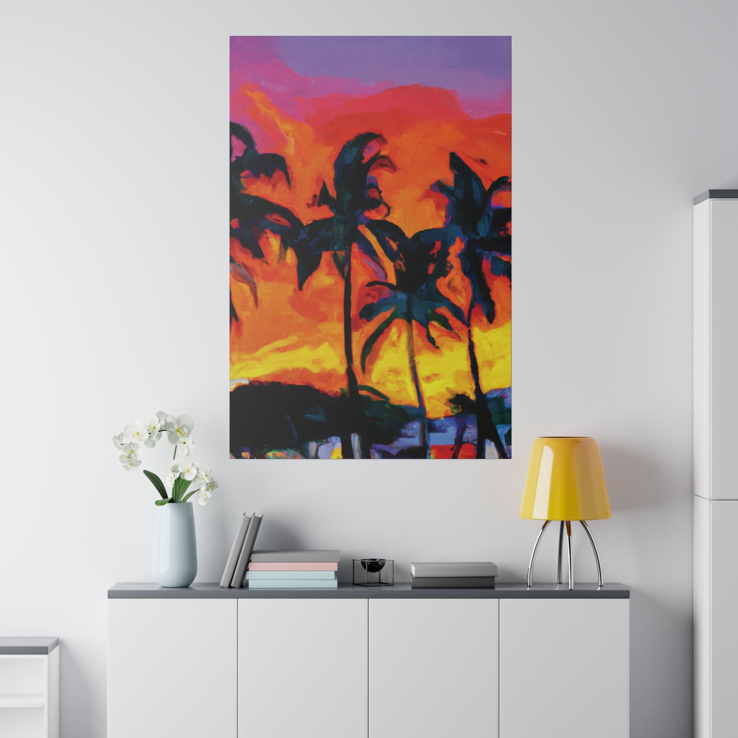 7487R - Miami Beach Sunset Painting Print | Miami | Beach | Sunset | Poster | Home Decor | Wall Art | Canvas