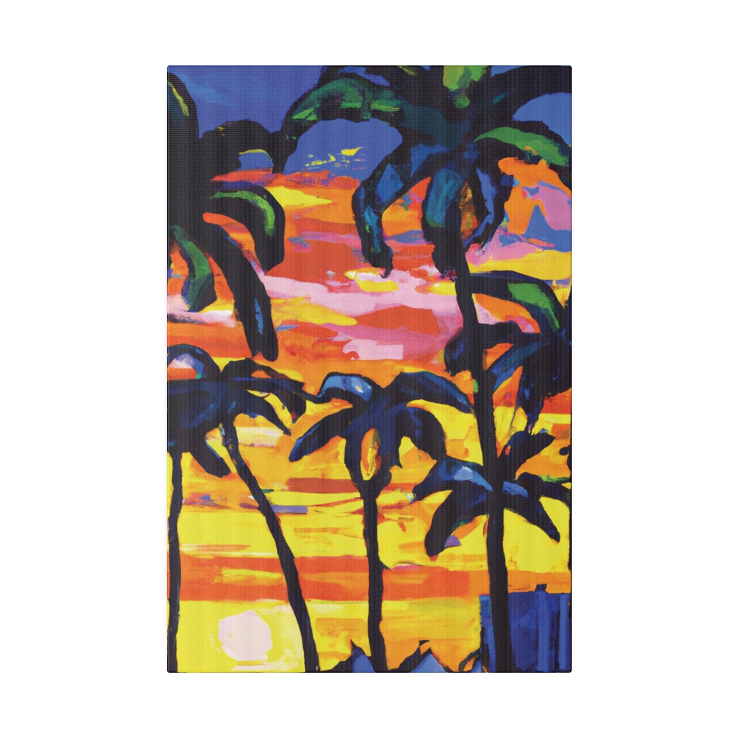 9087W - Miami Beach Sunset Painting Print | Miami | Beach | Sunset | Poster | Home Decor | Wall Art | Canvas