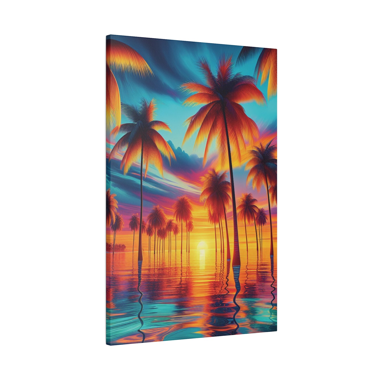 8235F - Miami Beach Sunset Painting Print | Miami | Beach | Sunset | Poster | Home Decor | Wall Art | Canvas