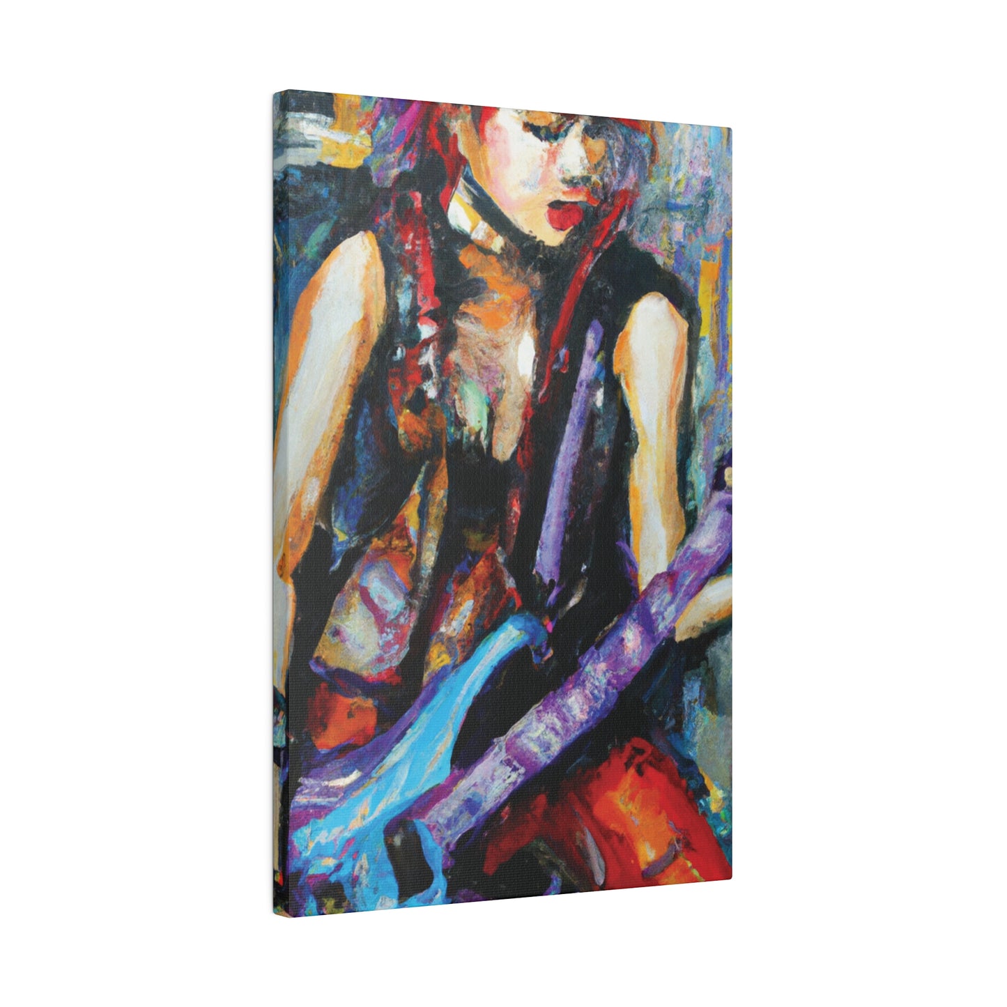 6251Z - Rockstar Oil Painting Style Print | Poster | Home Decor | Wall Art | Music Art | Canvas