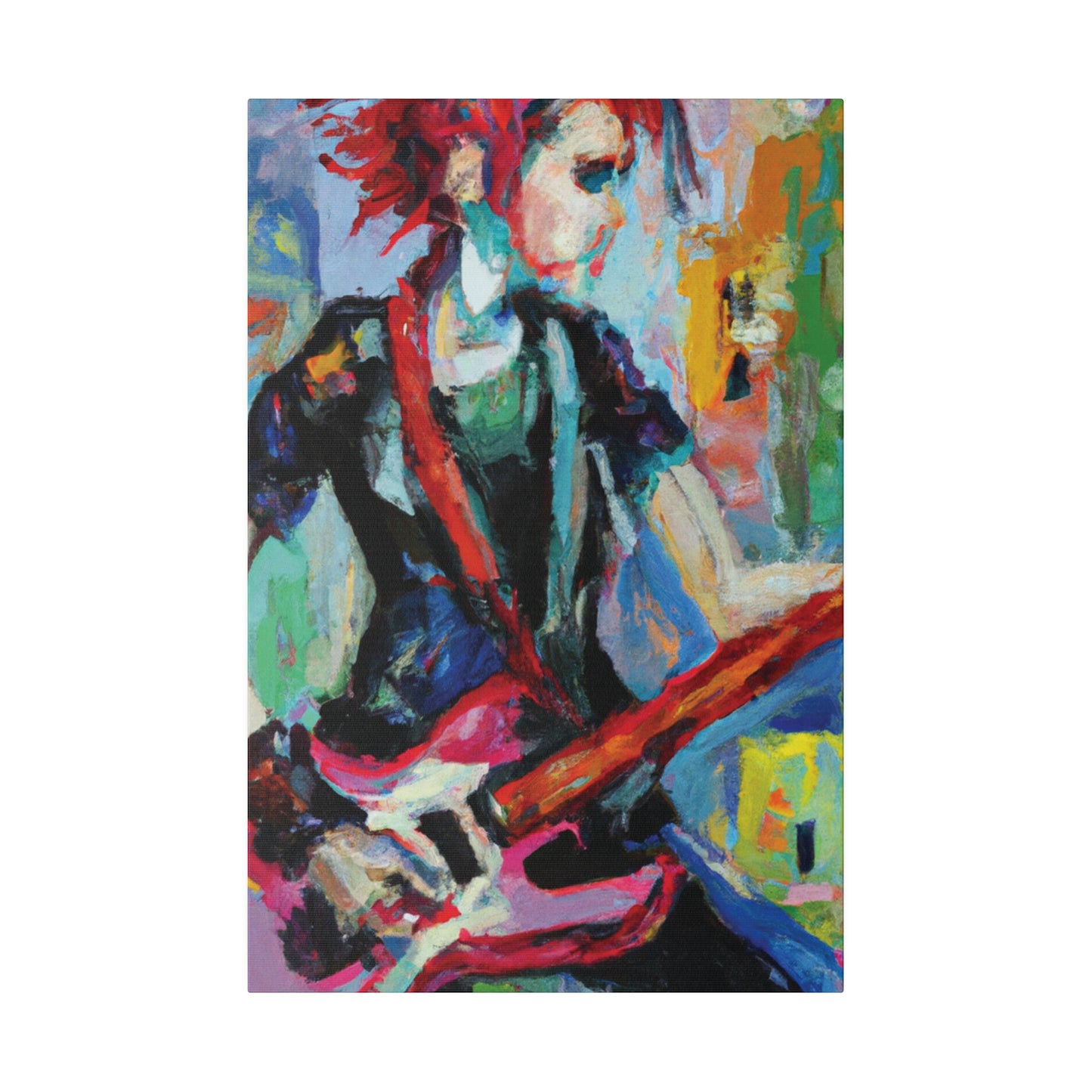 7837X - Rockstar Oil Painting Style Print | Poster | Home Decor | Wall Art | Music Art | Canvas