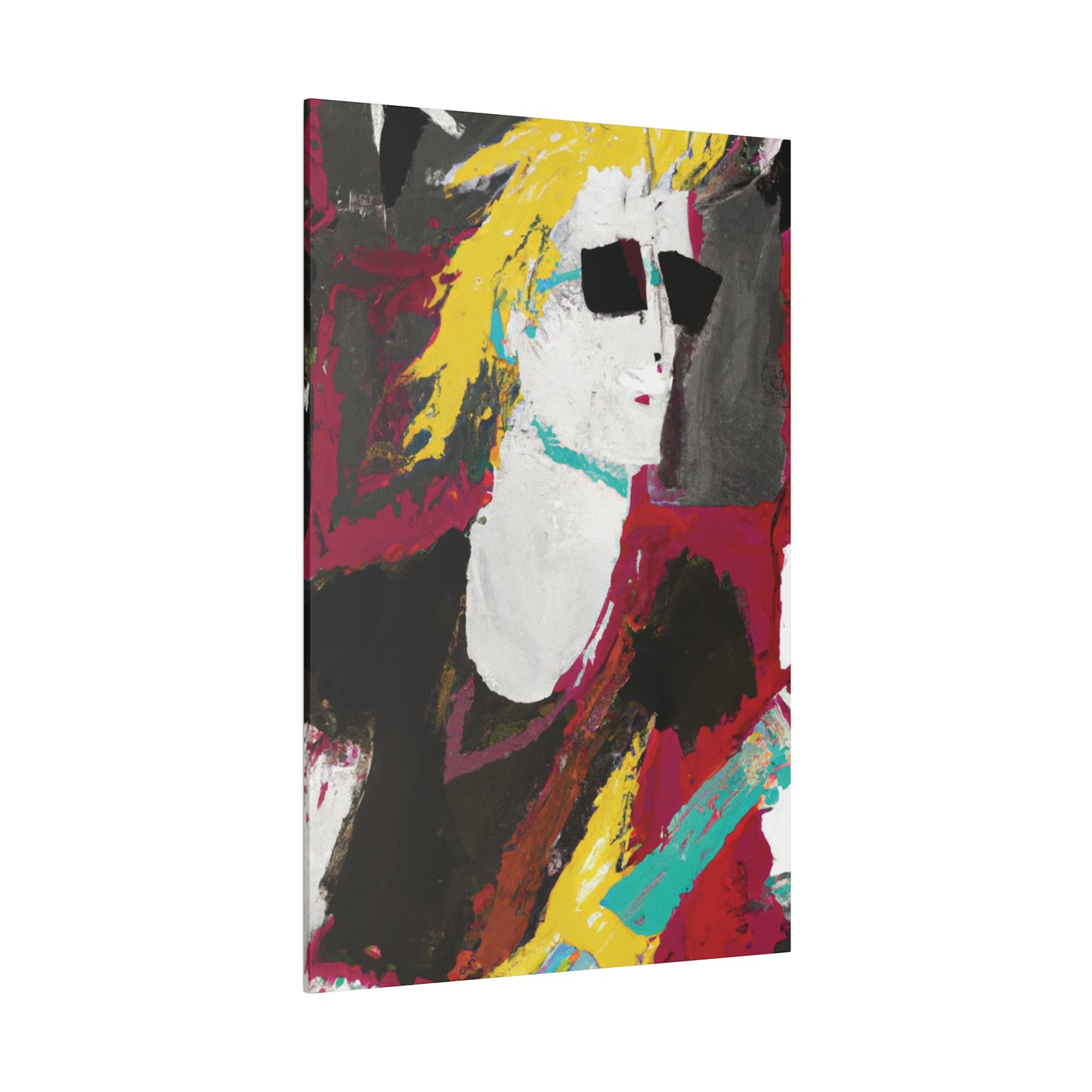 9346S - Rockstar Painting Print | Face | Abstract | Poster | Home Decor | Wall Art | Music Art | Canvas