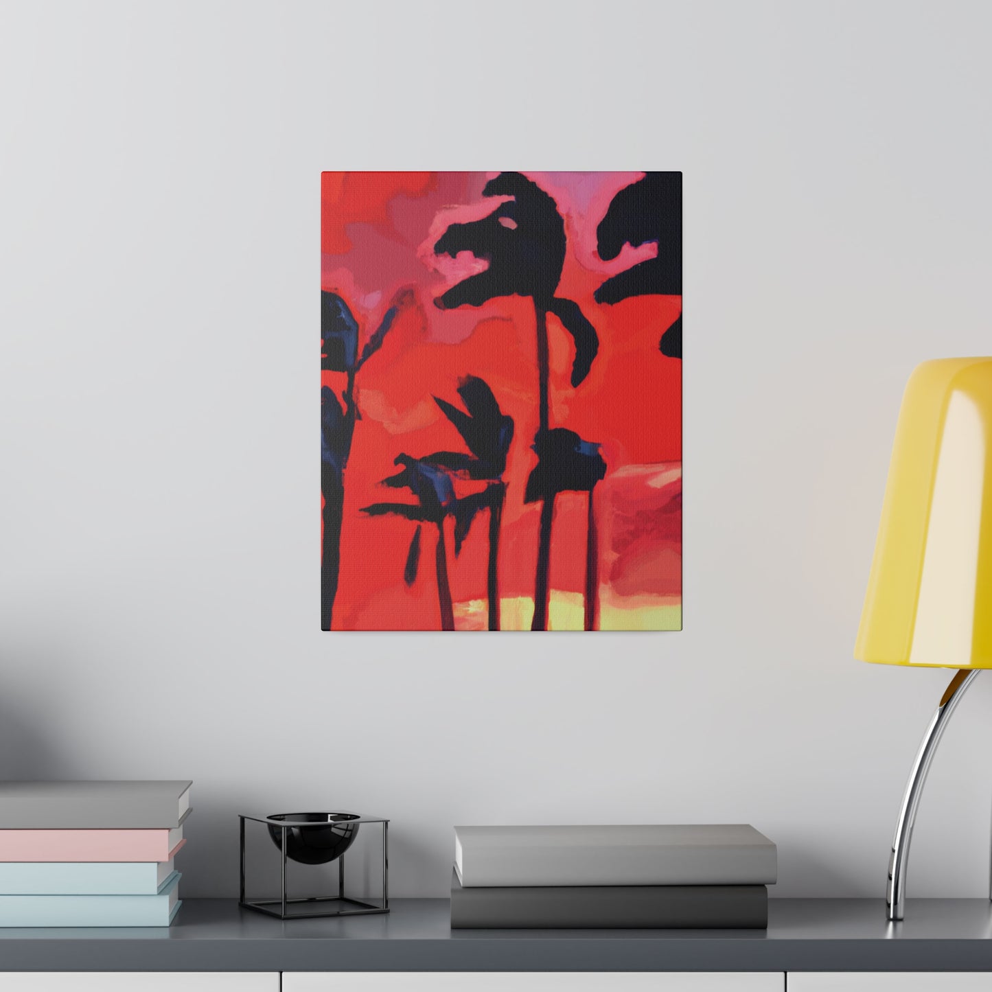 7933T - Miami Beach Sunset Painting Print | Miami | Beach | Sunset | Poster | Home Decor | Wall Art | Canvas