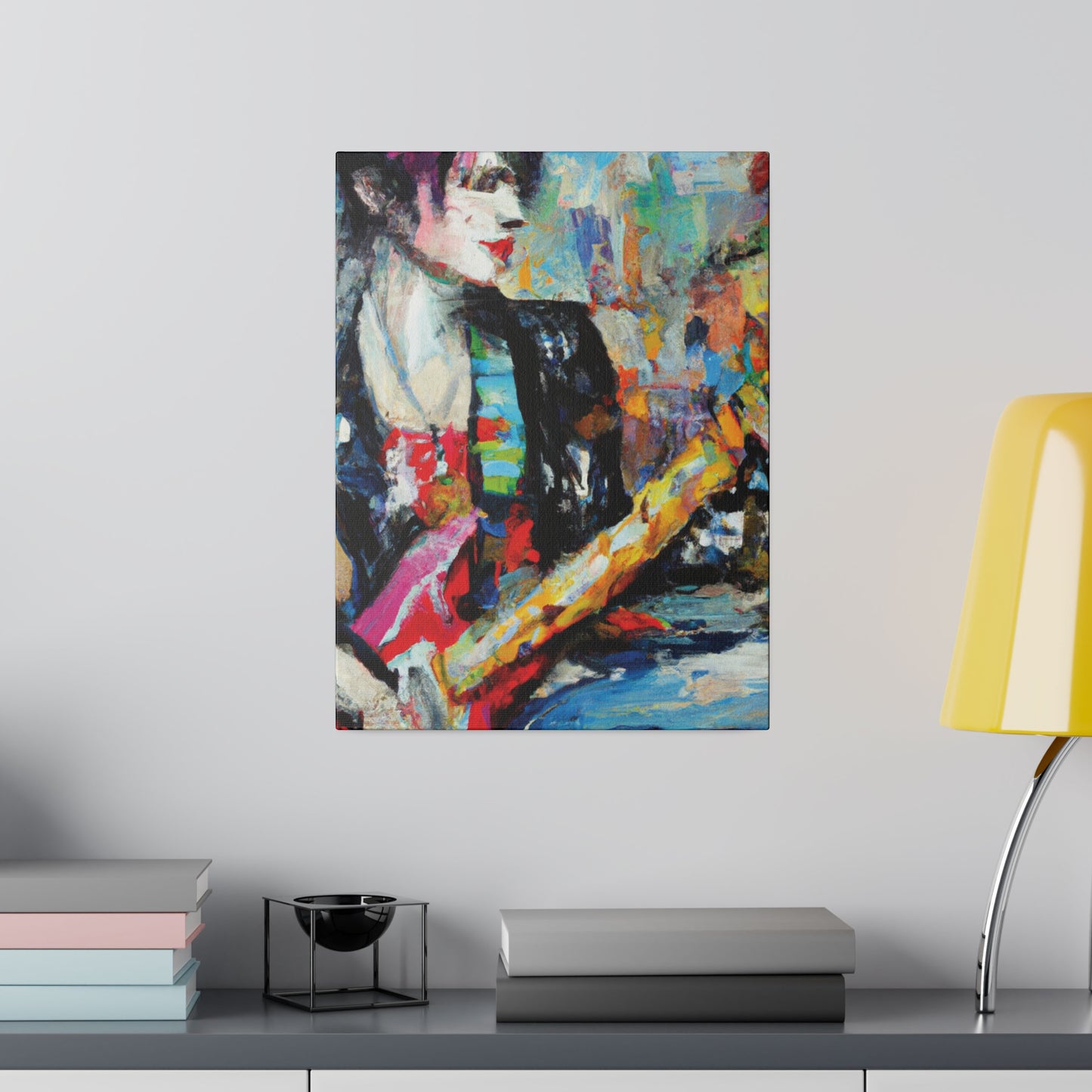 8162K - Rockstar Oil Painting Style Print | Poster | Home Decor | Wall Art | Music Art | Canvas