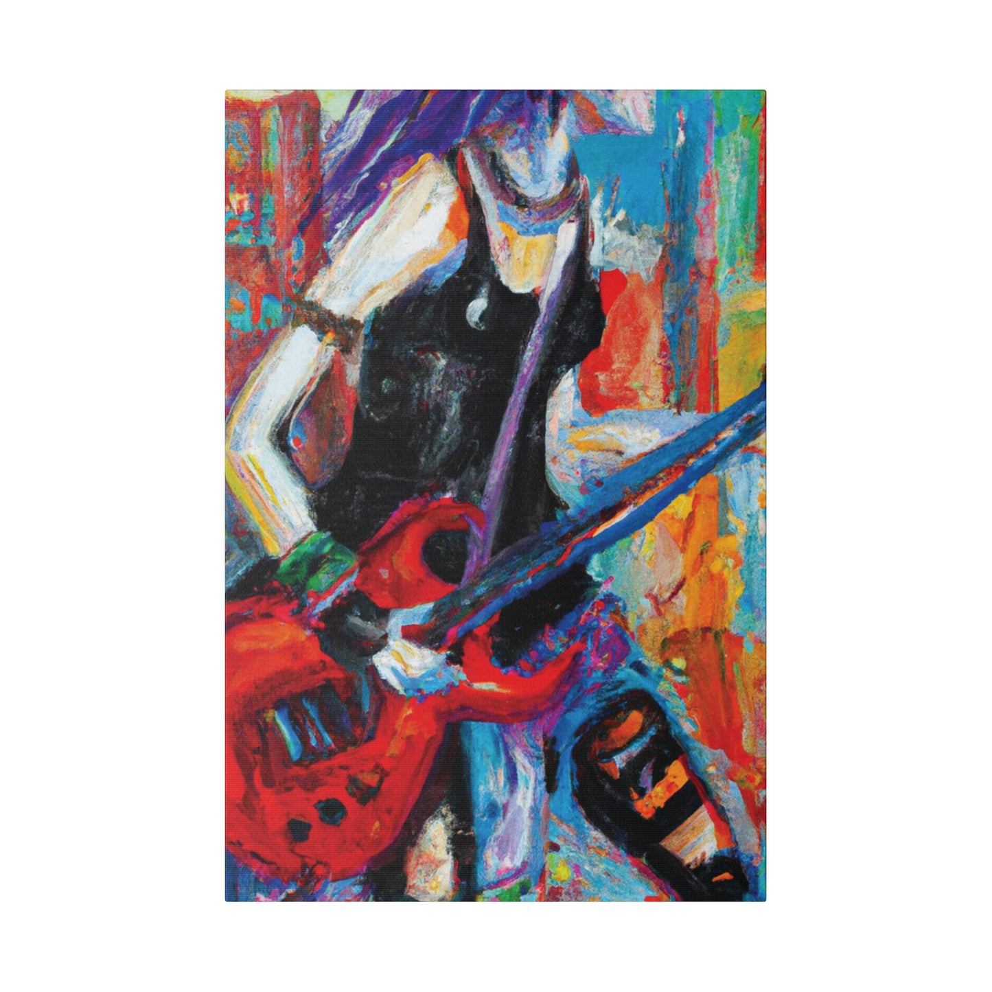 7384Q - Rockstar Oil Painting Style Print | Poster | Home Decor | Wall Art | Music Art | Canvas