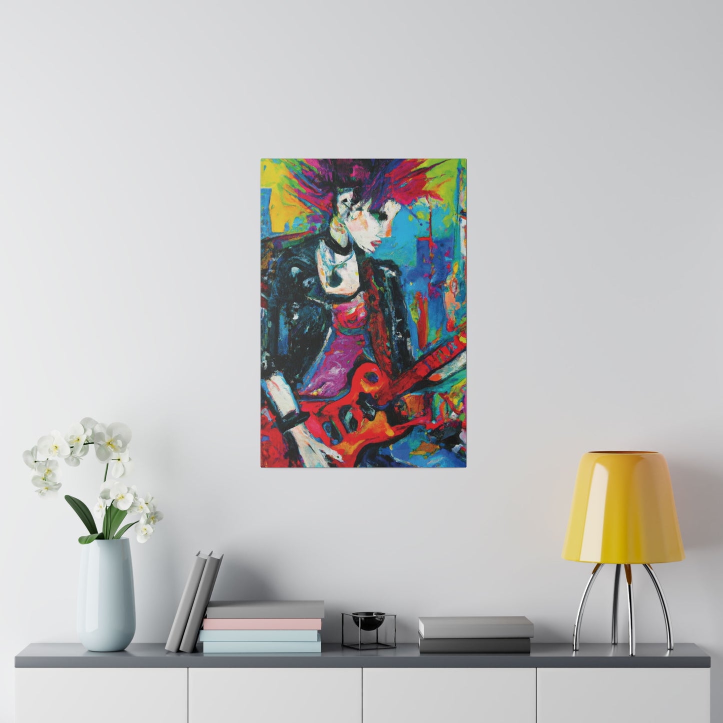 9051F - Rockstar Oil Painting Style Print | Poster | Home Decor | Wall Art | Music Art | Canvas
