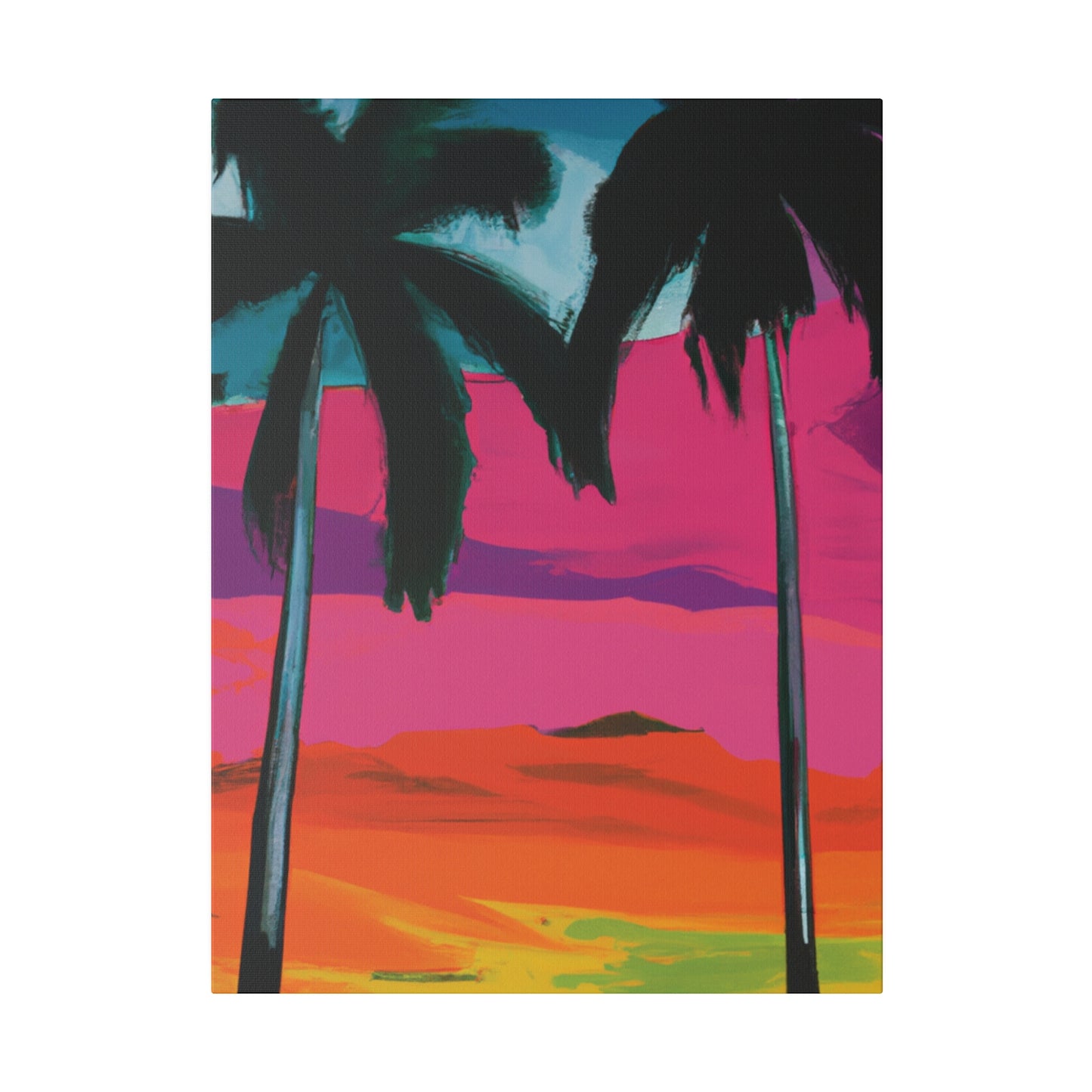 9027A - Miami Beach Sunset Painting Print | Miami | Beach | Sunset | Poster | Home Decor | Wall Art | Canvas