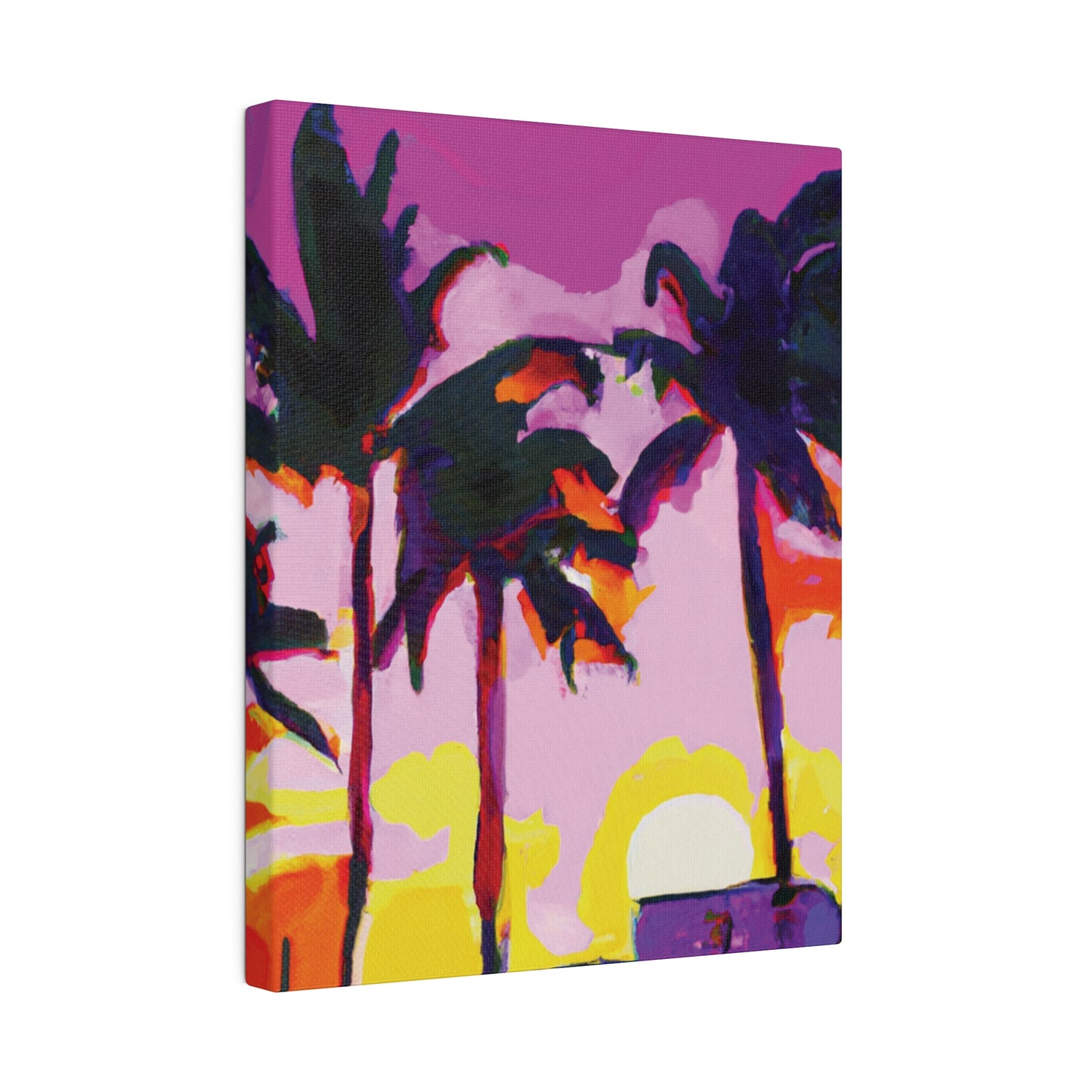 7146G - Miami Beach Sunset Painting Print | Miami | Beach | Sunset | Poster | Home Decor | Wall Art | Canvas