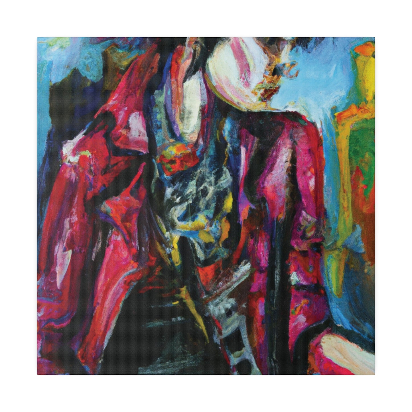 7152R - Rockstar Oil Painting Style Print | Poster | Home Decor | Wall Art | Music Art | Canvas