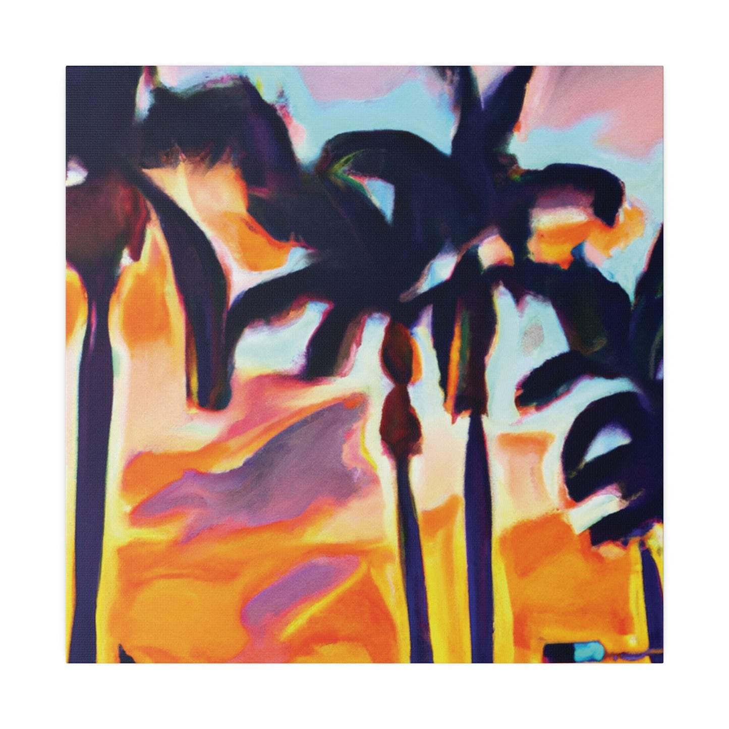 9435K - Miami Beach Sunset Painting Print | Miami | Beach | Sunset | Poster | Home Decor | Wall Art | Canvas