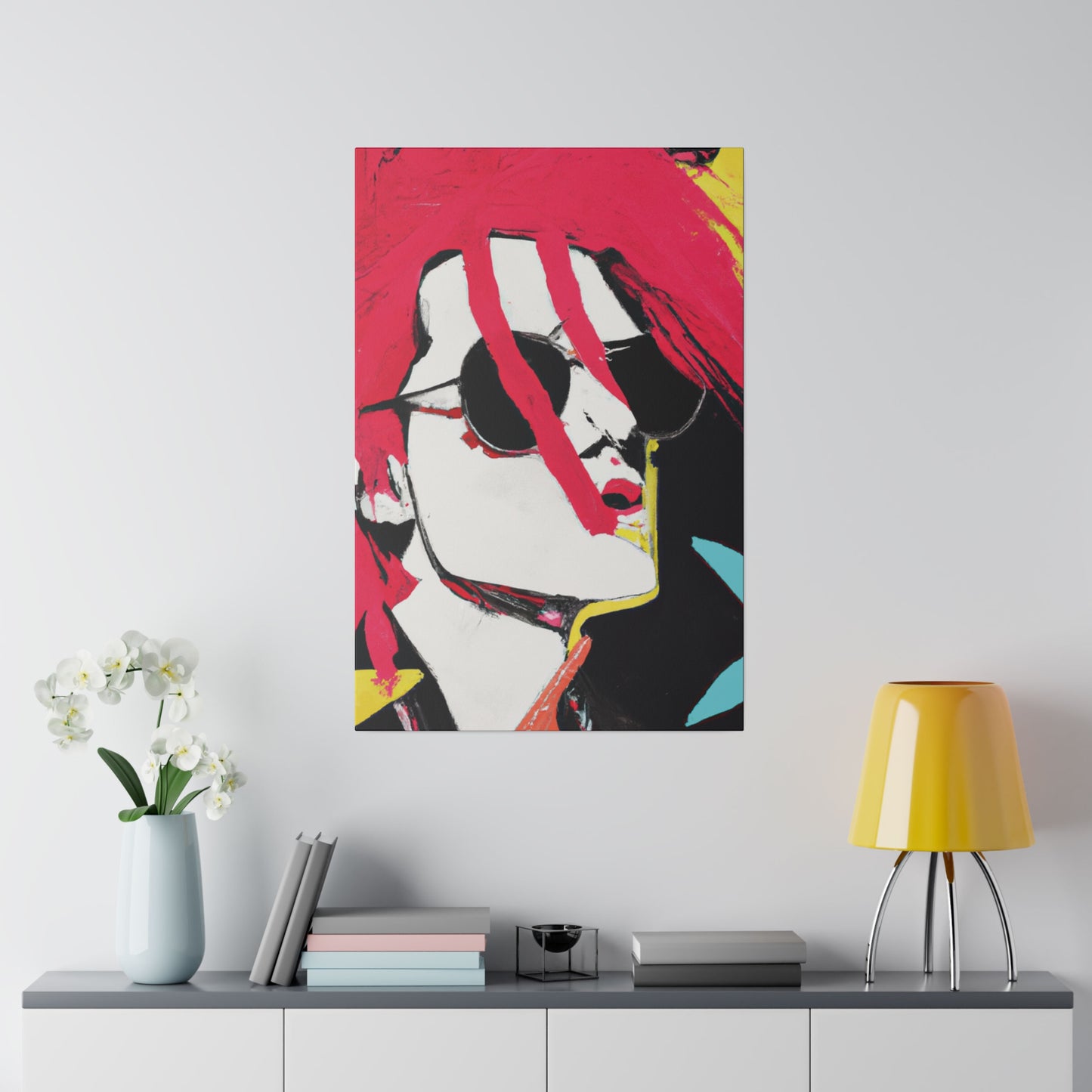 2864L - Rockstar Painting Print | Face | Abstract | Poster | Home Decor | Wall Art | Music Art | Canvas