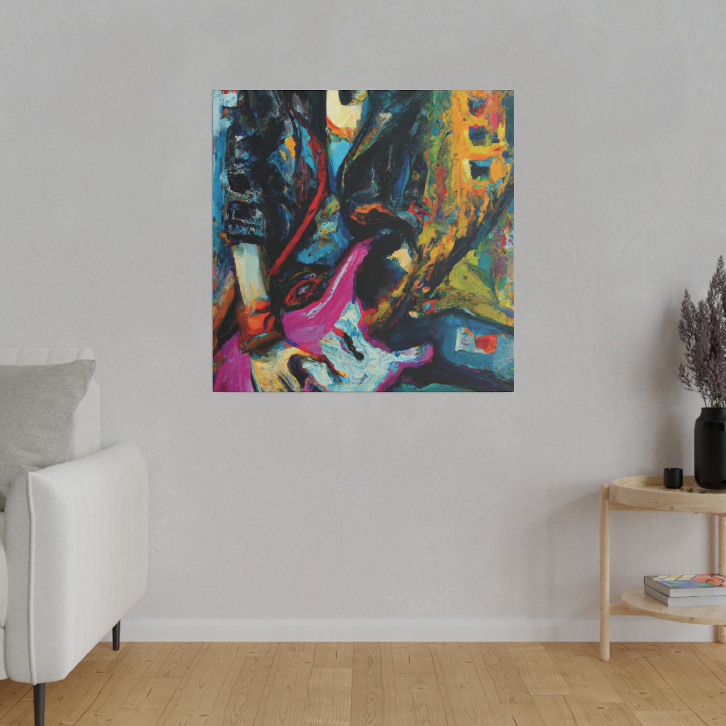 6873X - Rockstar Oil Painting Style Print | Poster | Home Decor | Wall Art | Music Art | Canvas