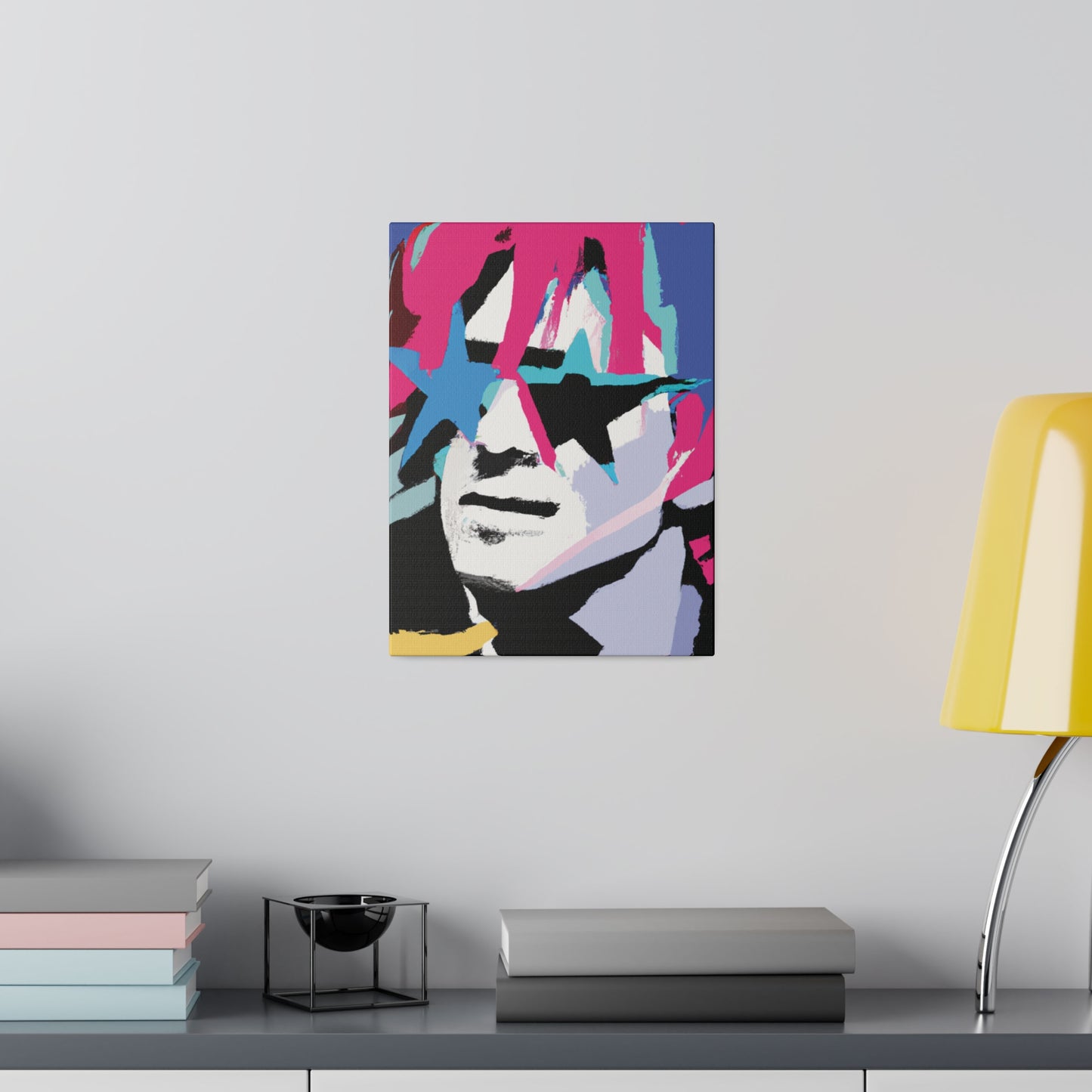 9345V - Rockstar Painting Print | Face | Abstract | Poster | Home Decor | Wall Art | Music Art | Canvas