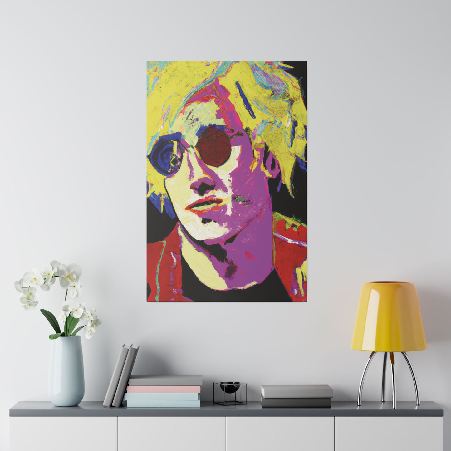 9642H - Rockstar Painting Print | Face | Abstract | Poster | Home Decor | Wall Art | Music Art | Canvas