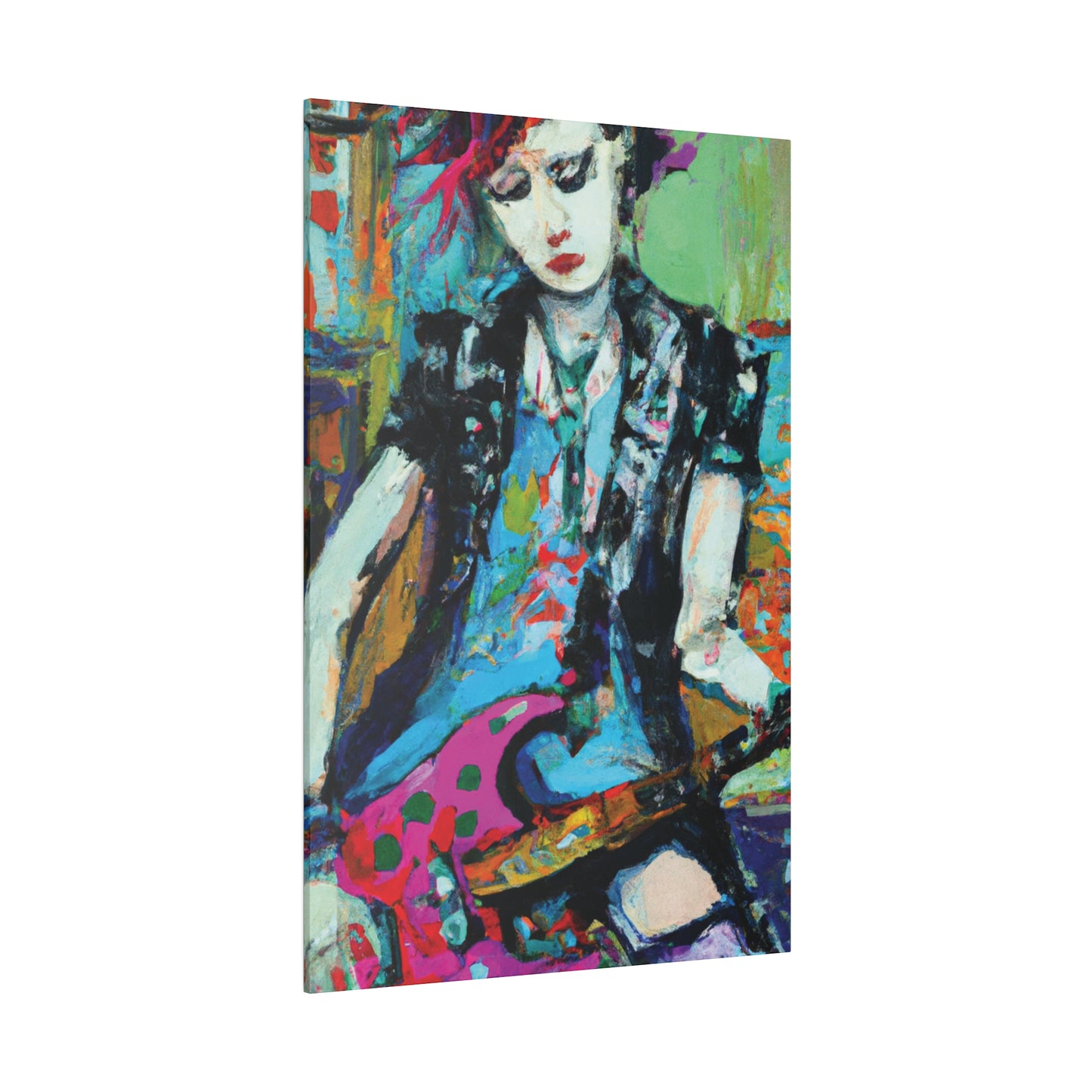 8725A - Rockstar Oil Painting Style Print | Poster | Home Decor | Wall Art | Music Art | Canvas