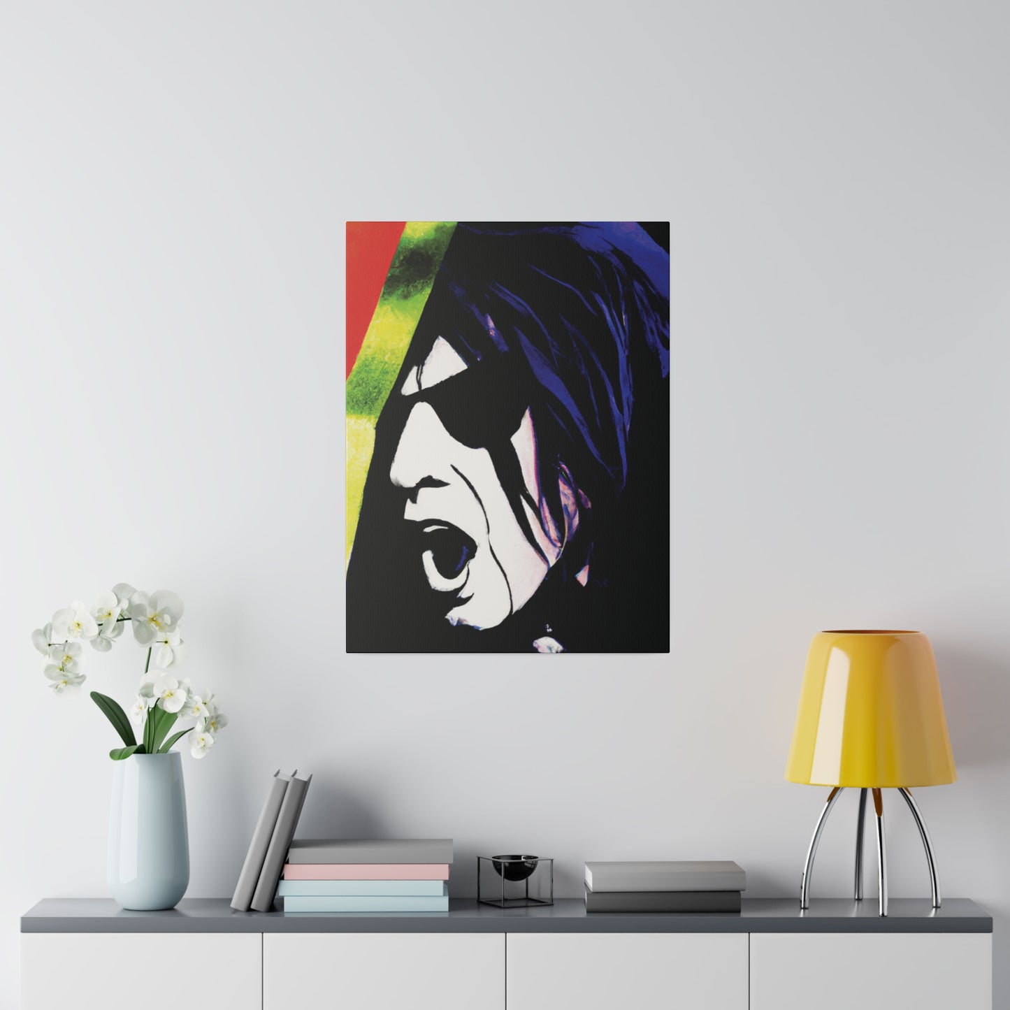 1890A - Rockstar Painting Print | Face | Abstract | Poster | Home Decor | Wall Art | Music Art | Canvas