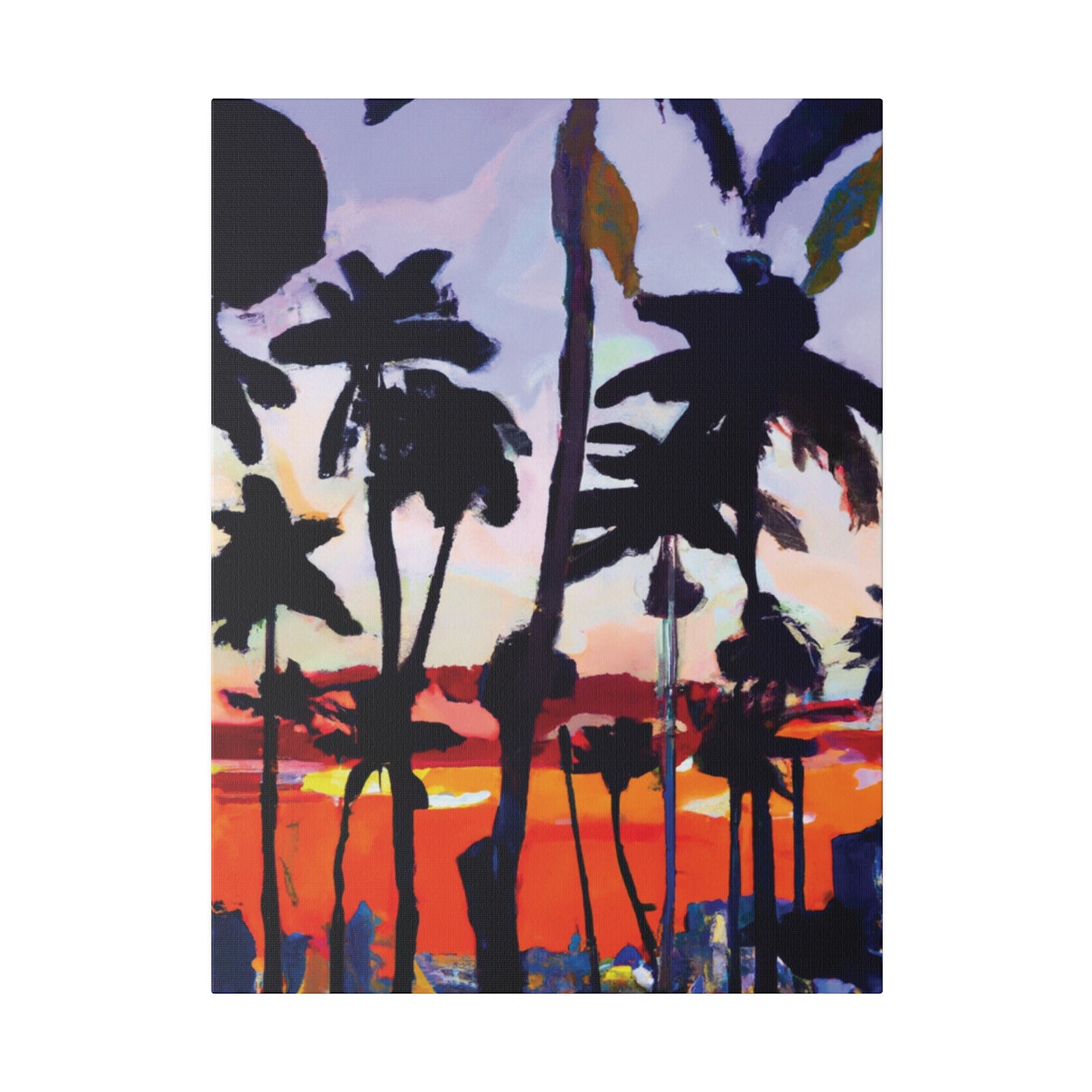 4161D - Miami Beach Sunset Painting Print | Miami | Beach | Sunset | Poster | Home Decor | Wall Art | Canvas