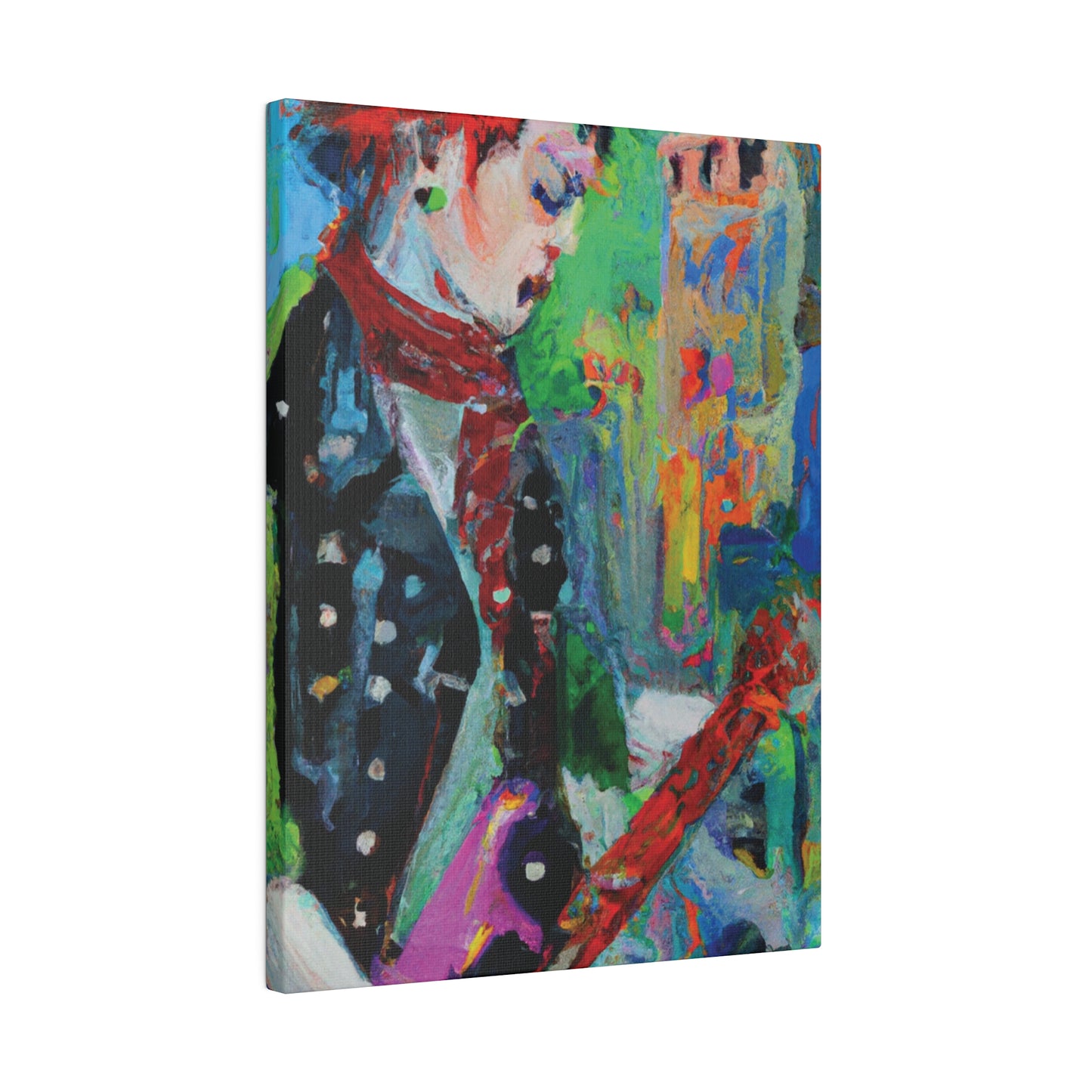 9721W - Rockstar Oil Painting Style Print | Poster | Home Decor | Wall Art | Music Art | Canvas