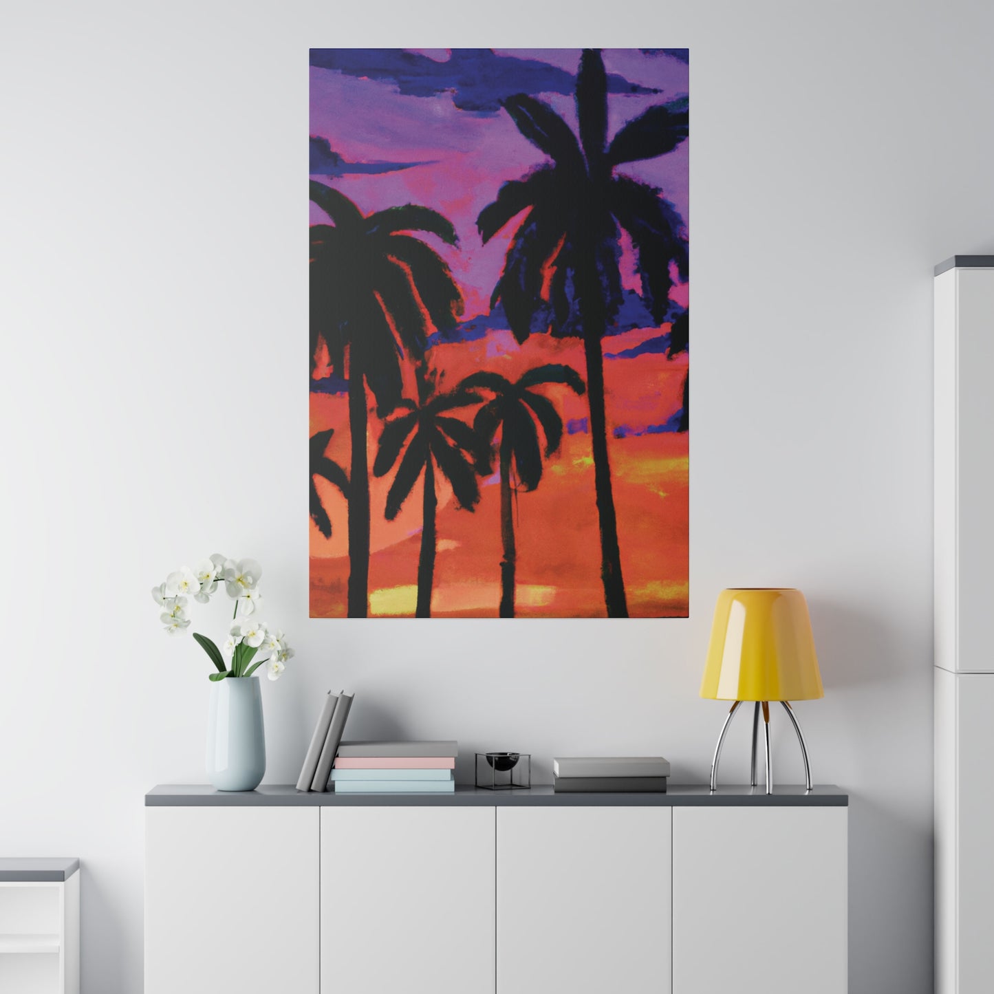 8314G - Miami Beach Sunset Painting Print | Miami | Beach | Sunset | Poster | Home Decor | Wall Art | Canvas