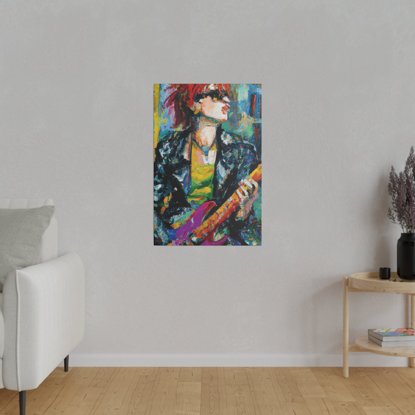 4638F - Rockstar Oil Painting Style Print | Poster | Home Decor | Wall Art | Music Art | Canvas