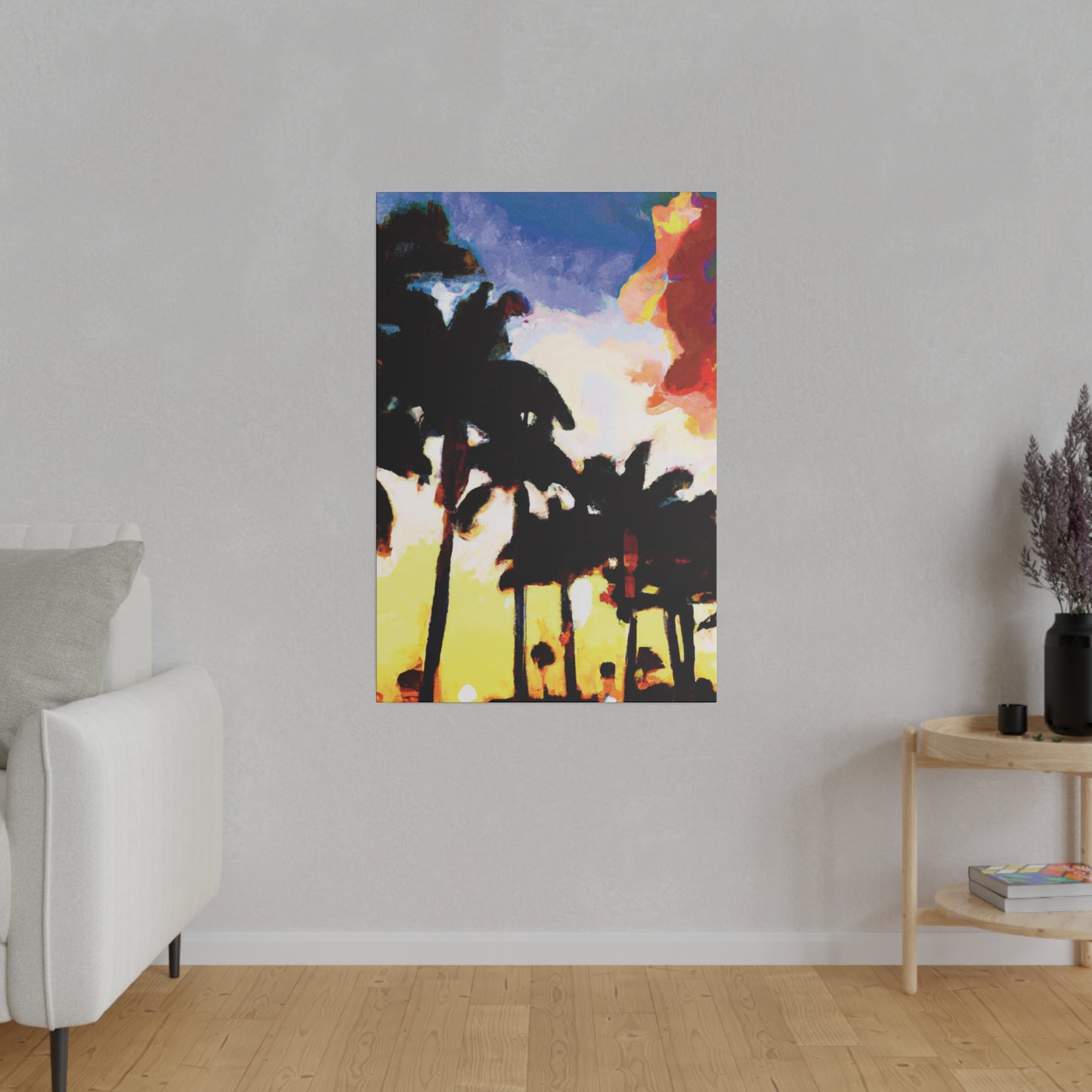 9127M - Miami Beach Sunset Painting Print | Miami | Beach | Sunset | Poster | Home Decor | Wall Art | Canvas