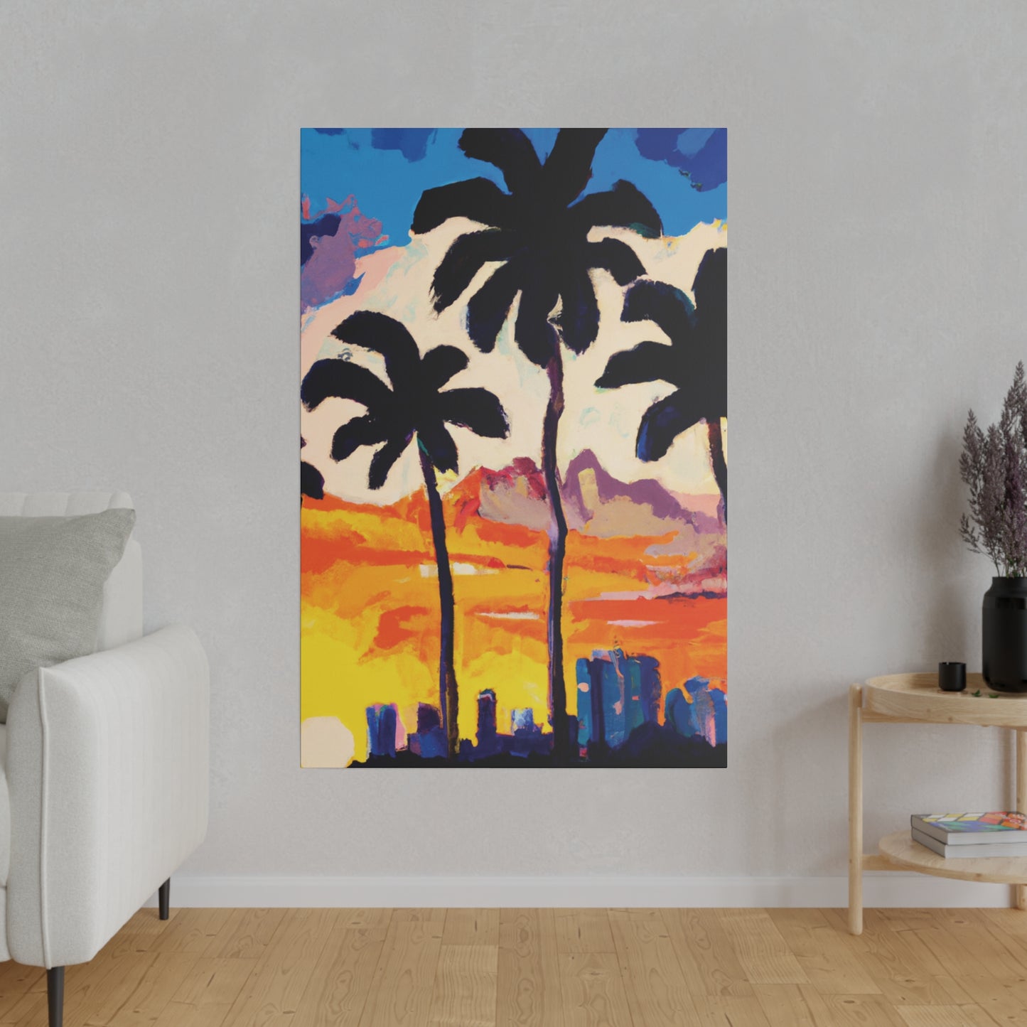 6586K - Miami Beach Sunset Painting Print | Miami | Beach | Sunset | Poster | Home Decor | Wall Art | Canvas