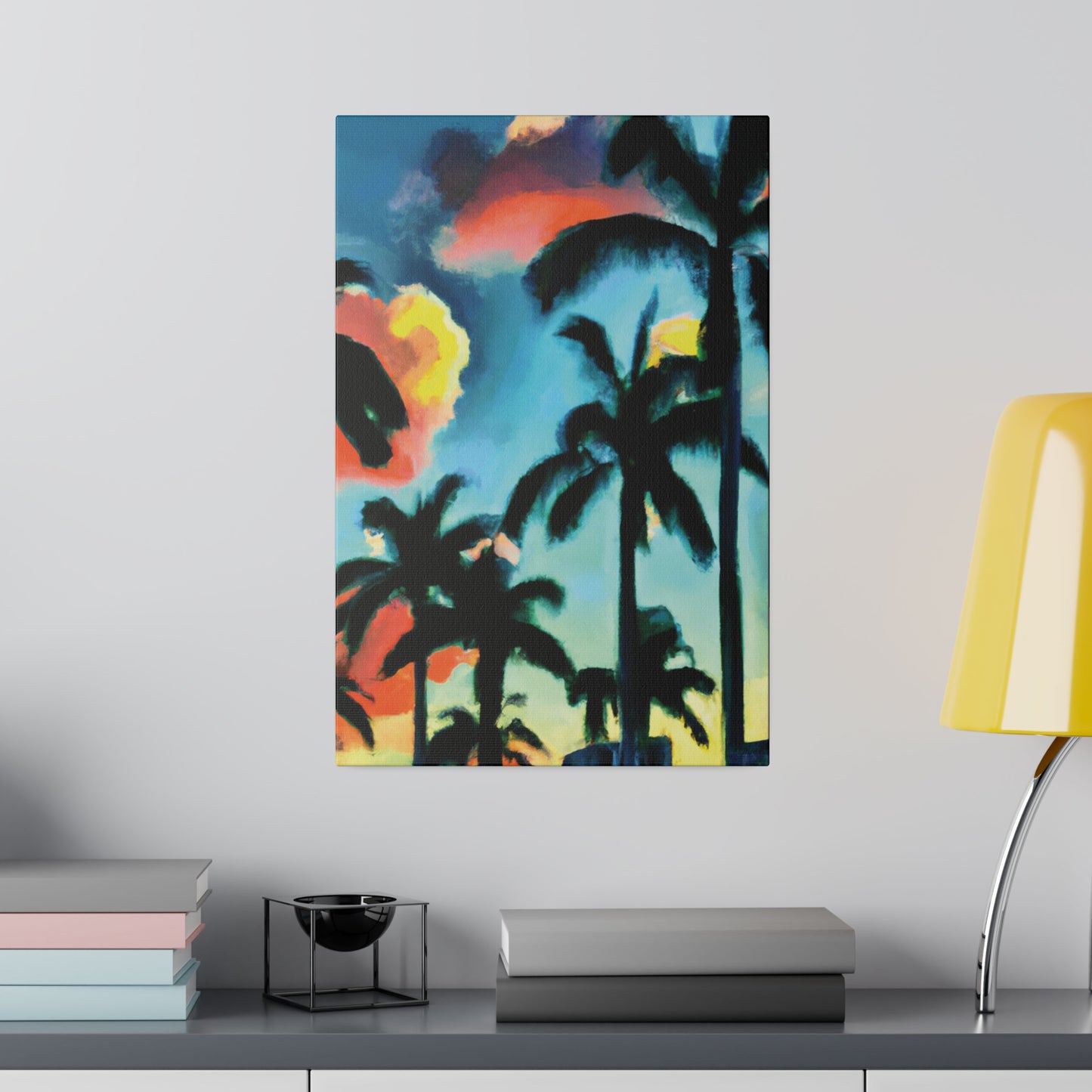 8724W - Miami Beach Sunset Painting Print | Miami | Beach | Sunset | Poster | Home Decor | Wall Art | Canvas