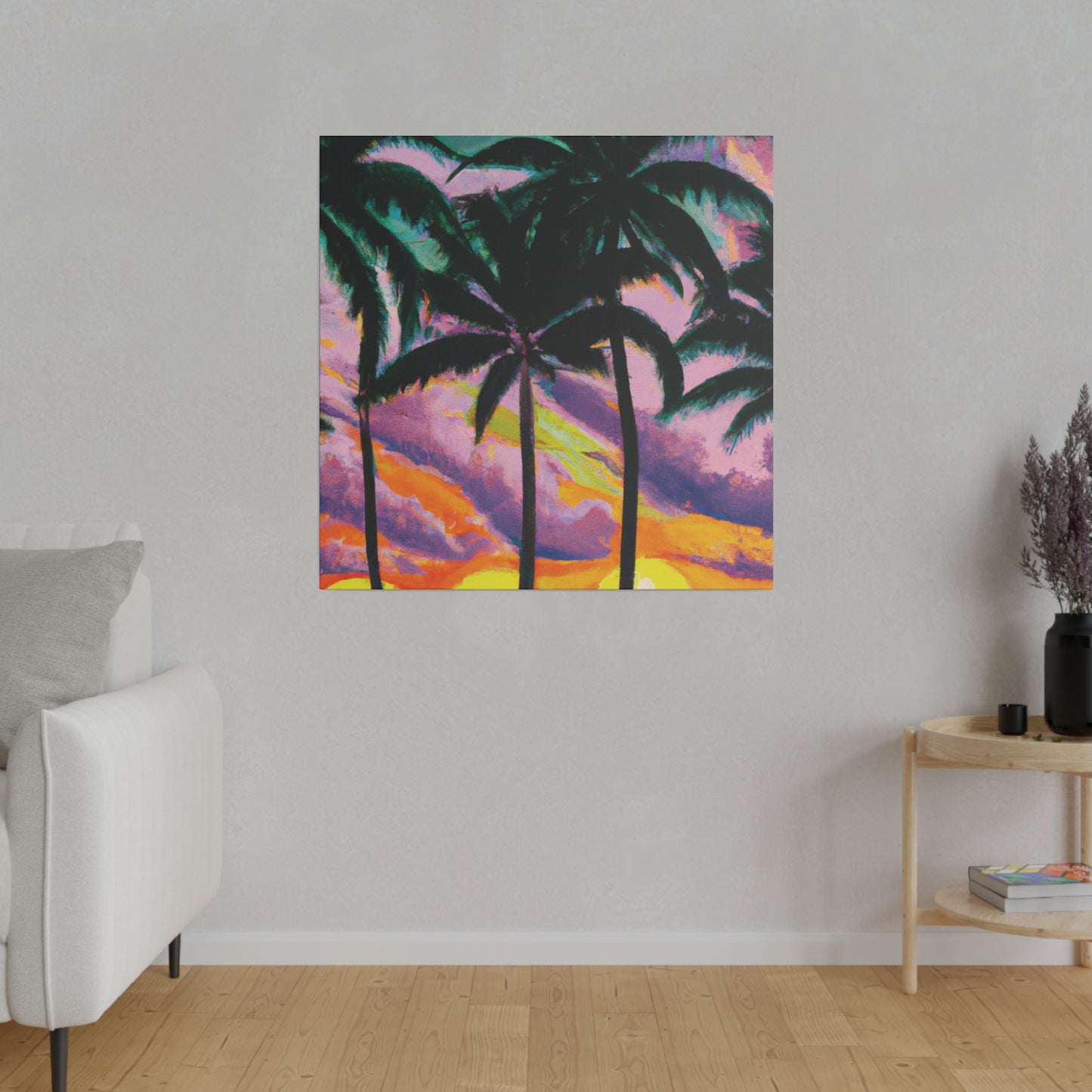 8789Q - Miami Beach Sunset Painting Print | Miami | Beach | Sunset | Poster | Home Decor | Wall Art | Canvas