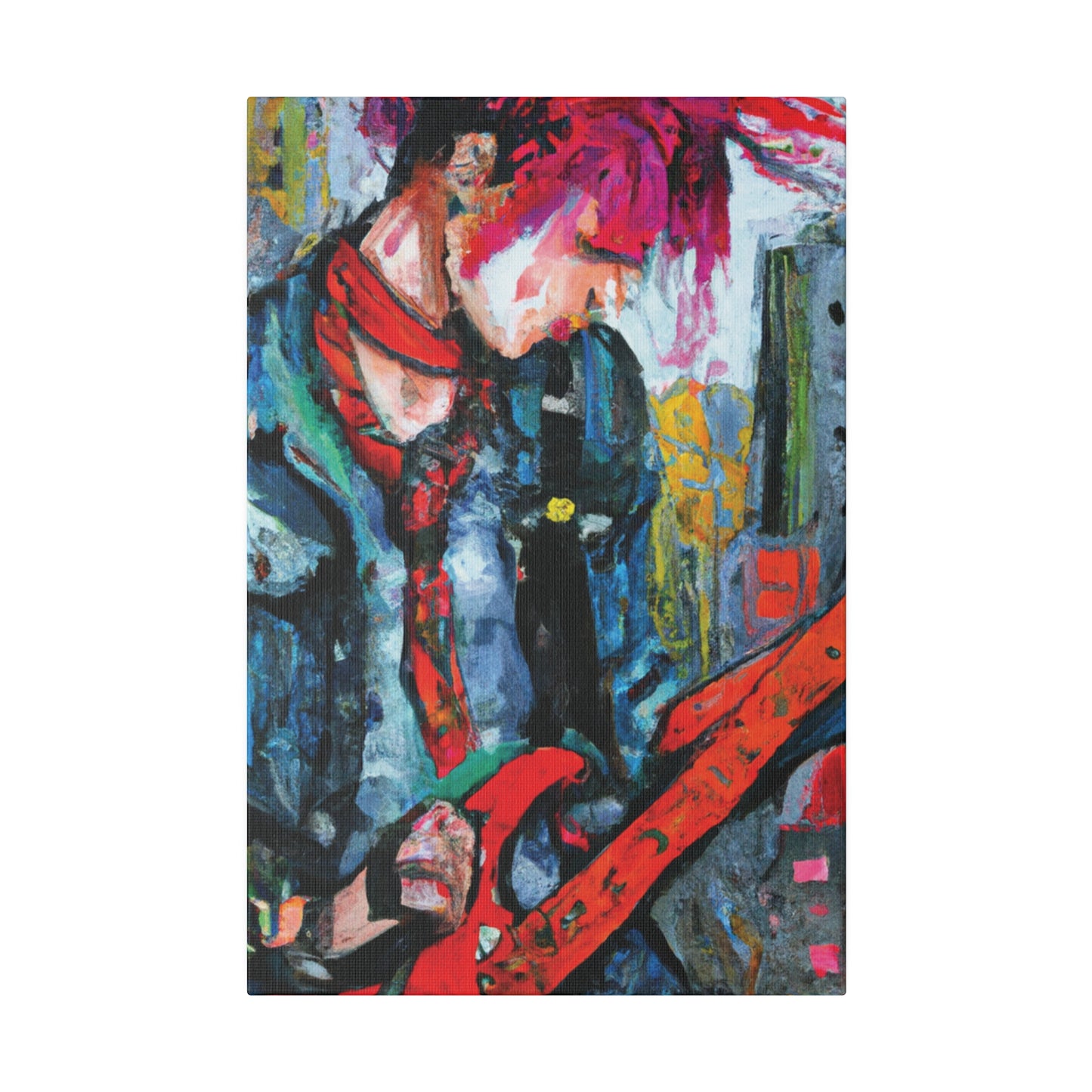 4972T - Rockstar Oil Painting Style Print | Poster | Home Decor | Wall Art | Music Art | Canvas