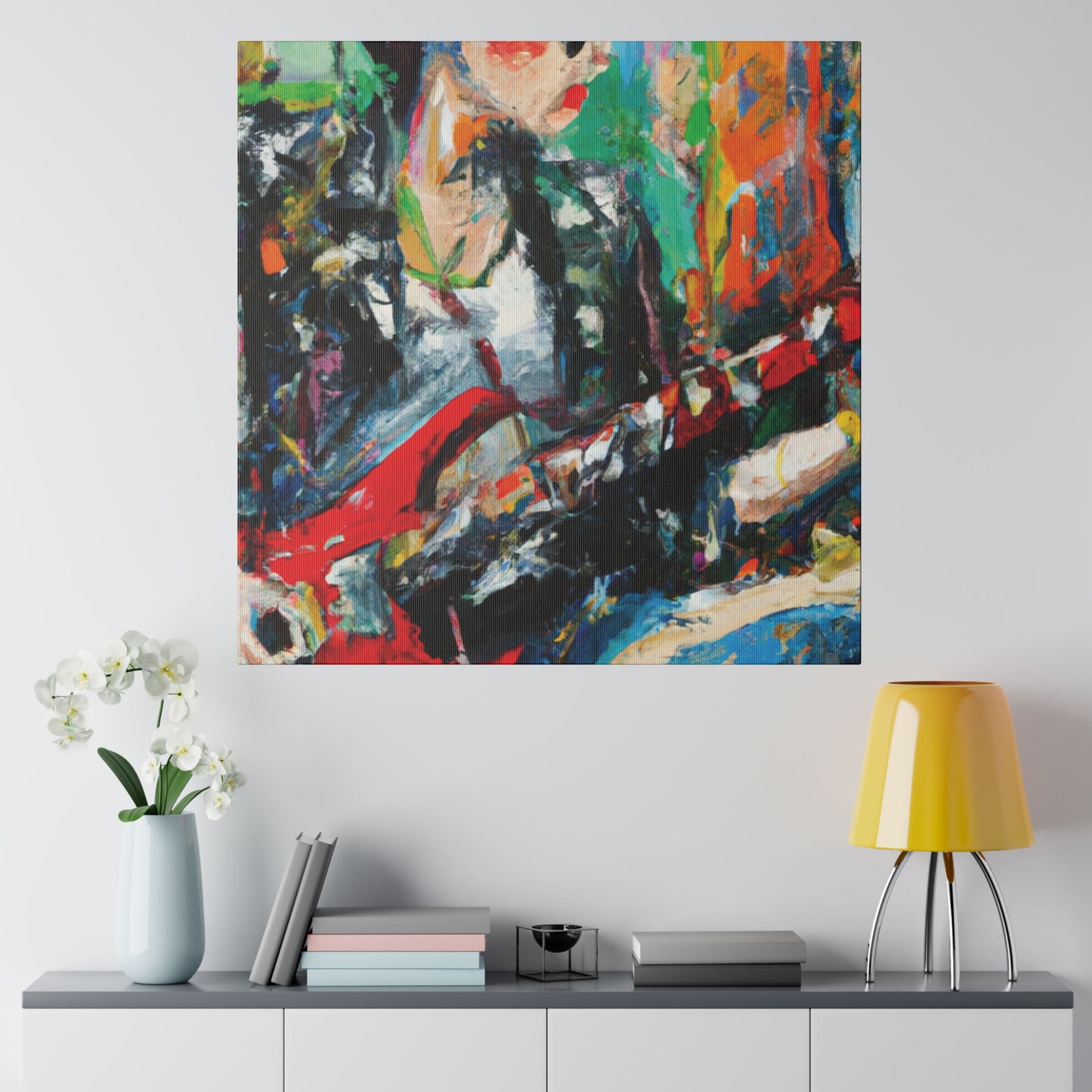 8390L - Rockstar Oil Painting Style Print | Poster | Home Decor | Wall Art | Music Art | Canvas