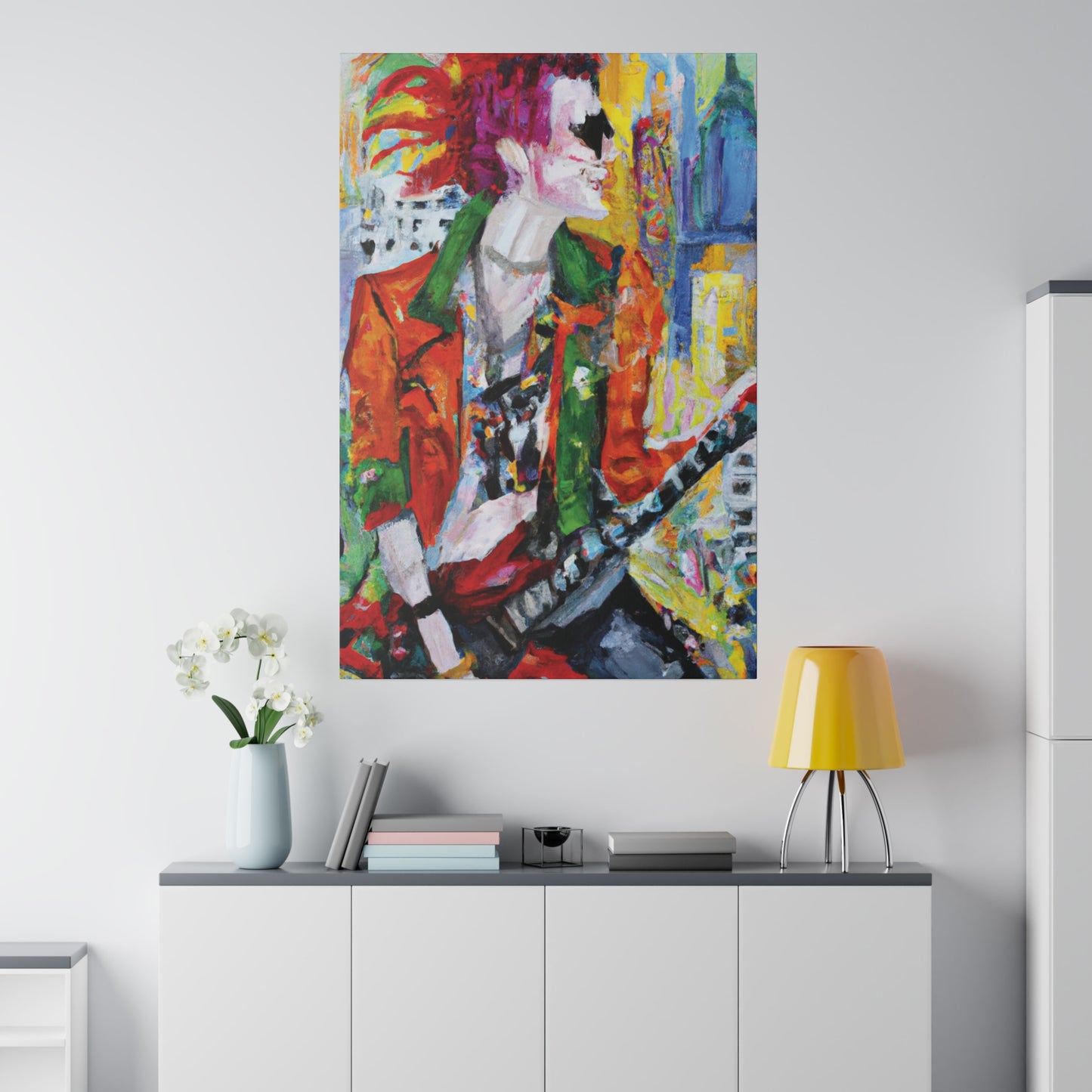 8997X - Rockstar Oil Painting Style Print | Poster | Home Decor | Wall Art | Music Art | Canvas