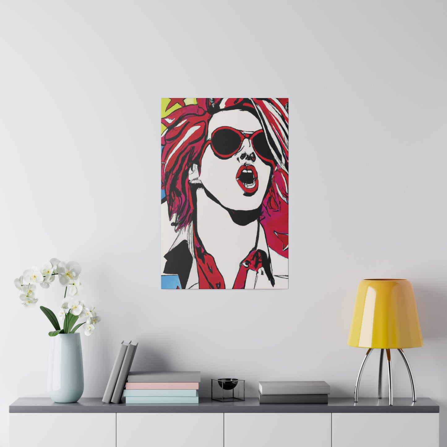 4390K - Rockstar Painting Print | Face | Abstract | Poster | Home Decor | Wall Art | Music Art | Canvas