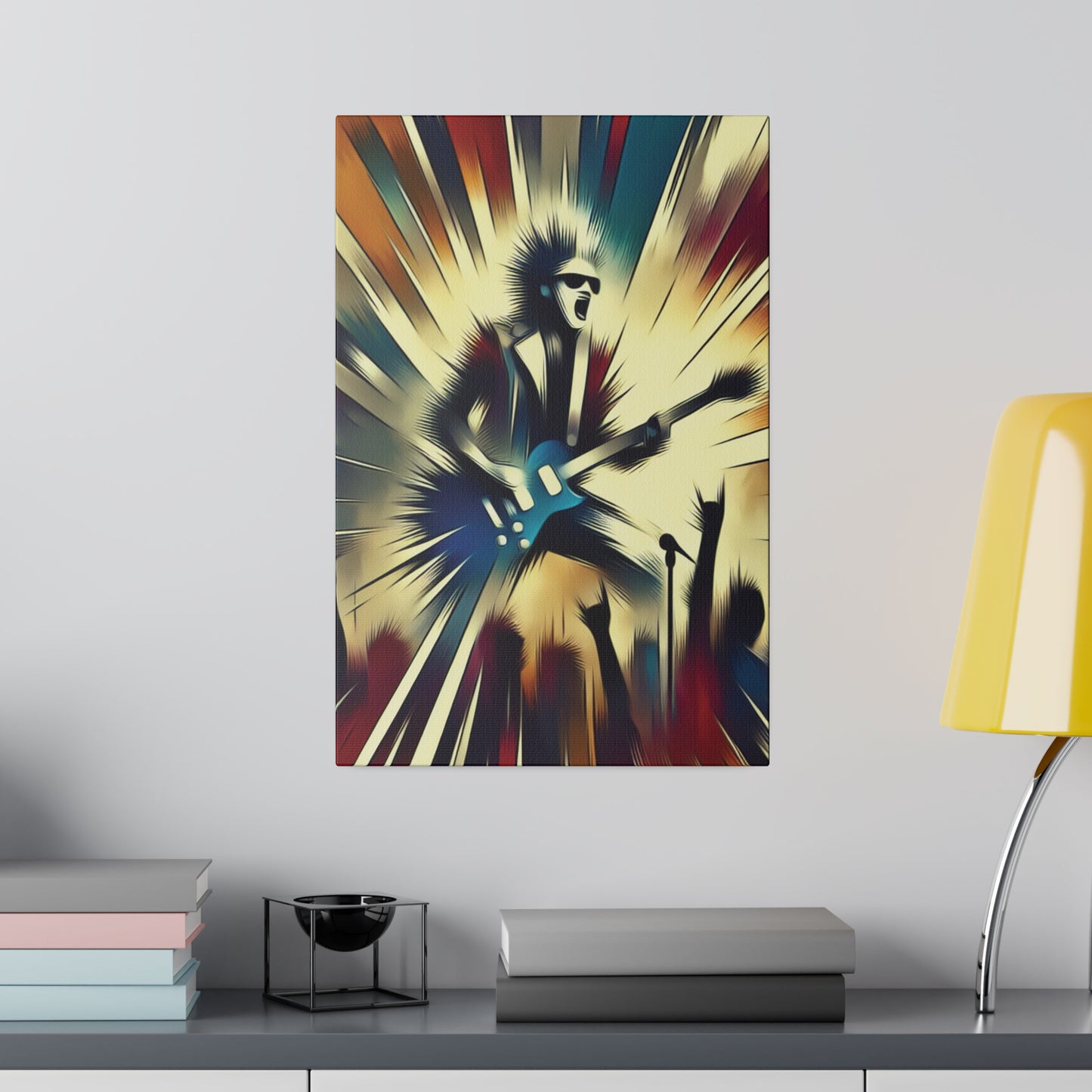 1872L - Rockstar Painting Print | Face | Abstract | Poster | Home Decor | Wall Art | Music Art | Canvas