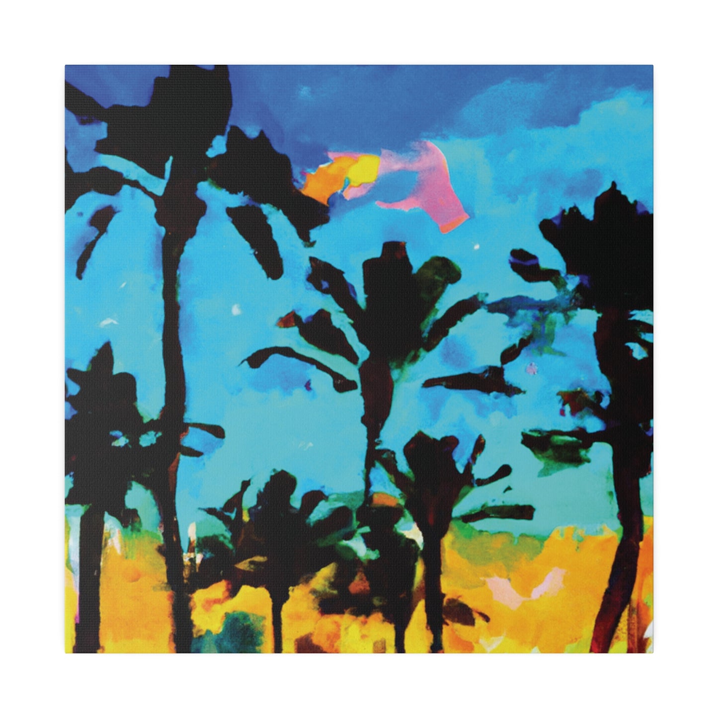 8346V - Miami Beach Sunset Painting Print | Miami | Beach | Sunset | Poster | Home Decor | Wall Art | Canvas