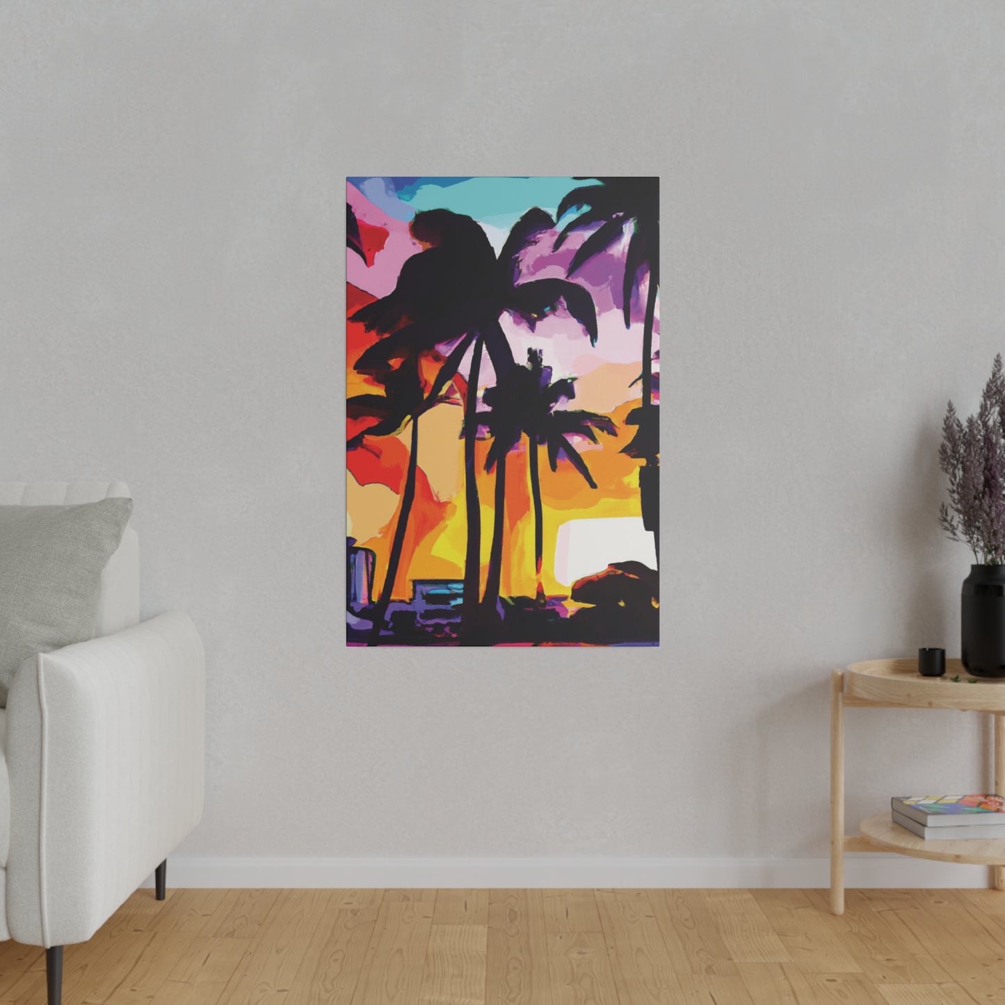 3987G - Miami Beach Sunset Painting Print | Miami | Beach | Sunset | Poster | Home Decor | Wall Art | Canvas