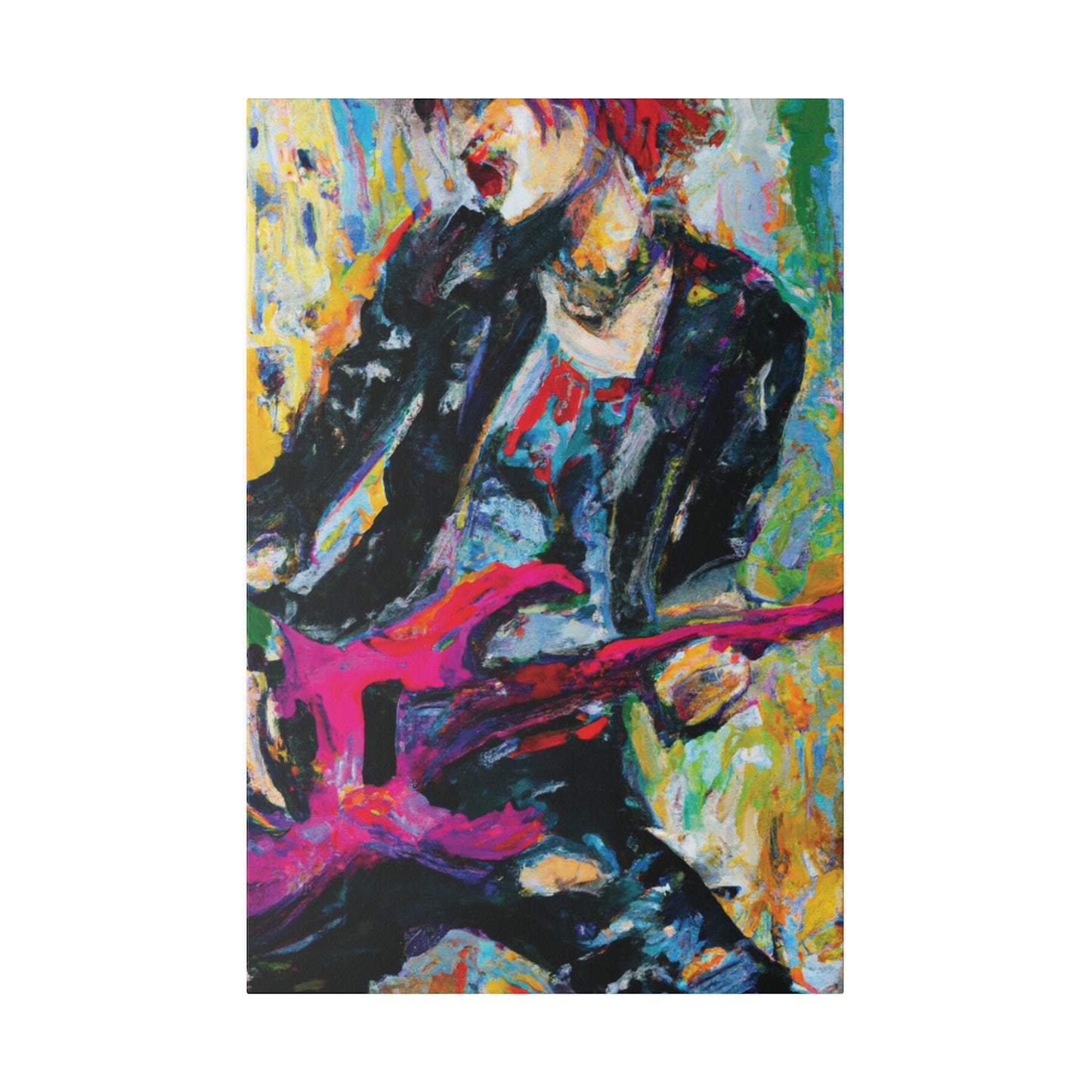 4567X - Rockstar Oil Painting Style Print | Poster | Home Decor | Wall Art | Music Art | Canvas