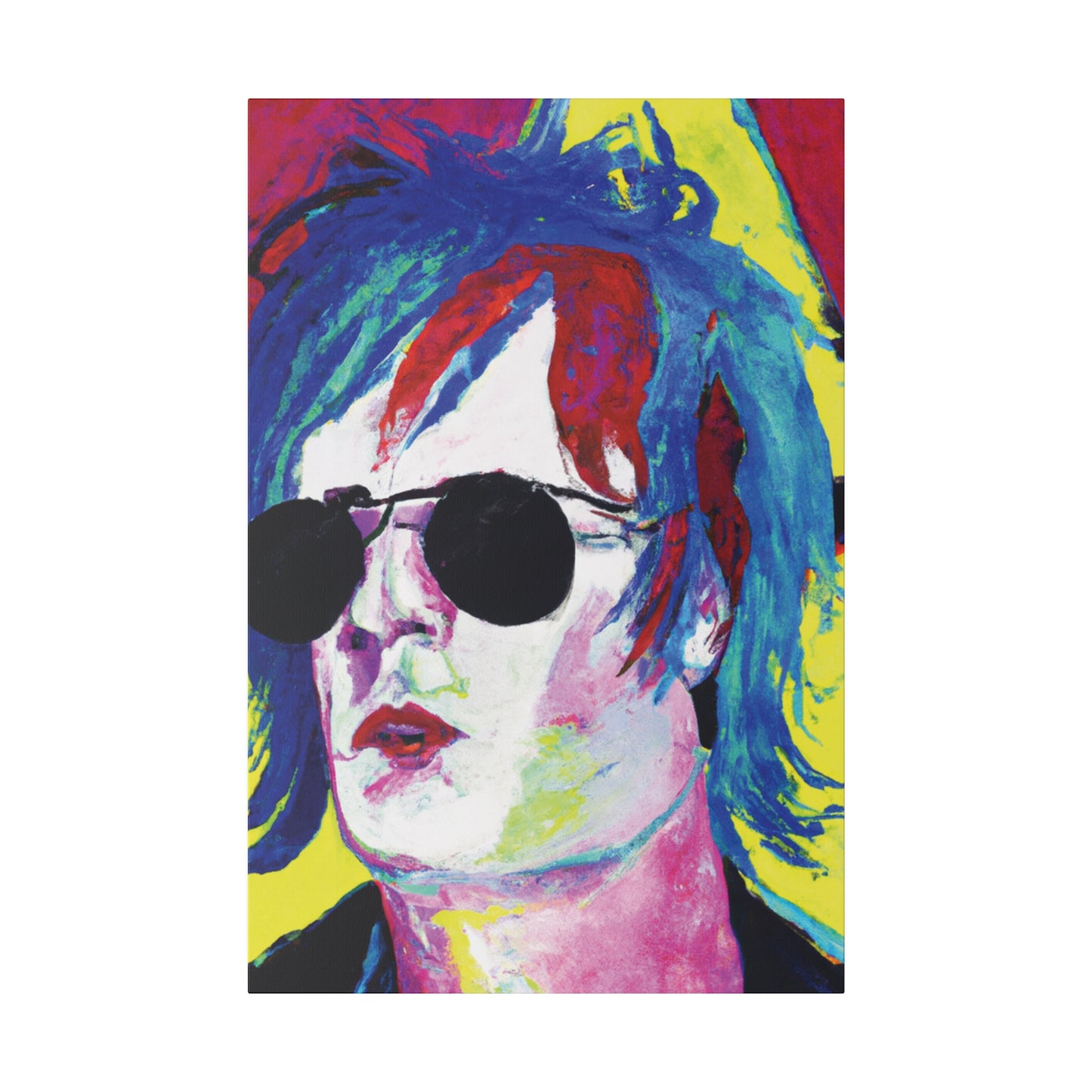 7634A - Rockstar Painting Print | Face | Abstract | Poster | Home Decor | Wall Art | Music Art | Canvas