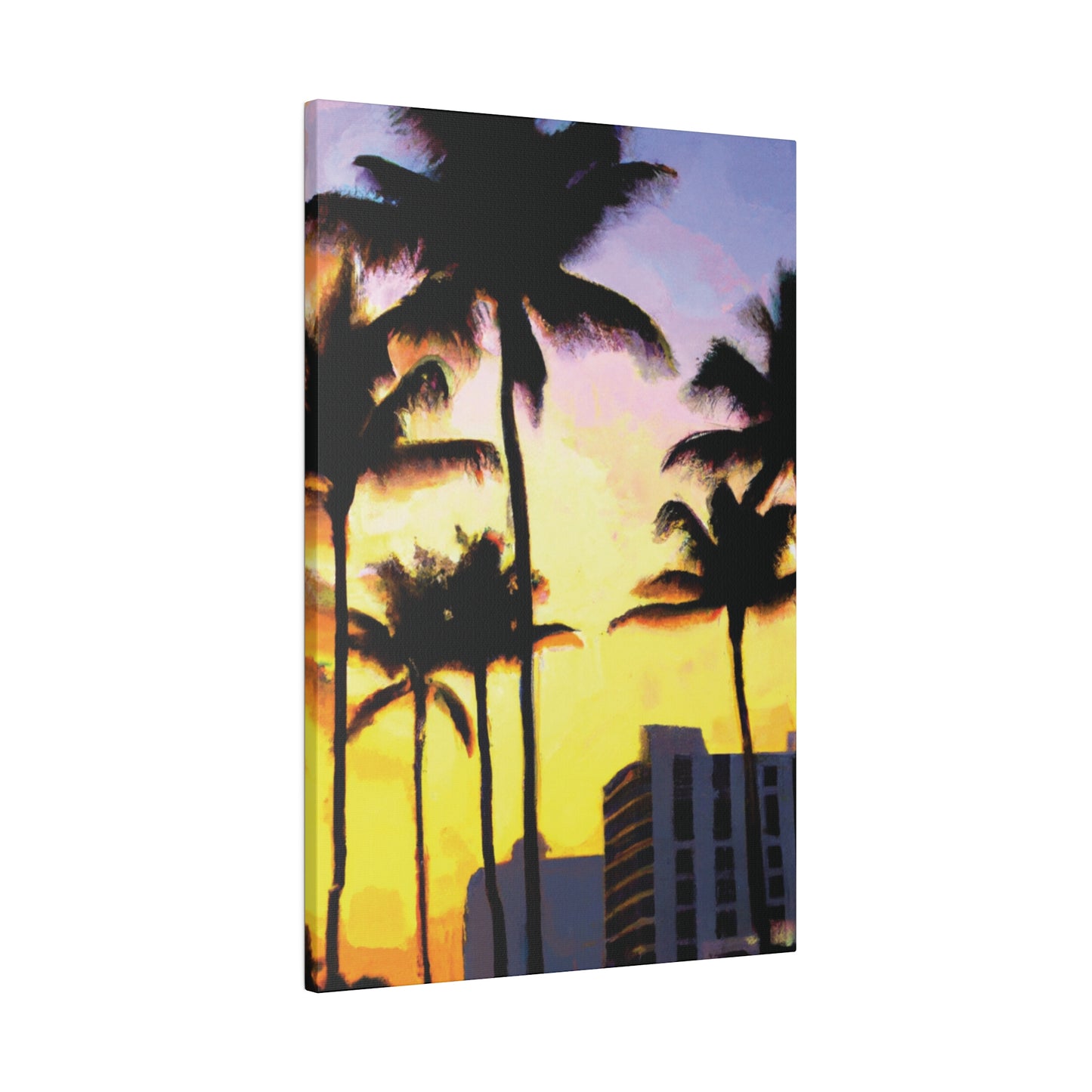 9691V - Miami Beach Sunset Painting Print | Miami | Beach | Sunset | Poster | Home Decor | Wall Art | Canvas