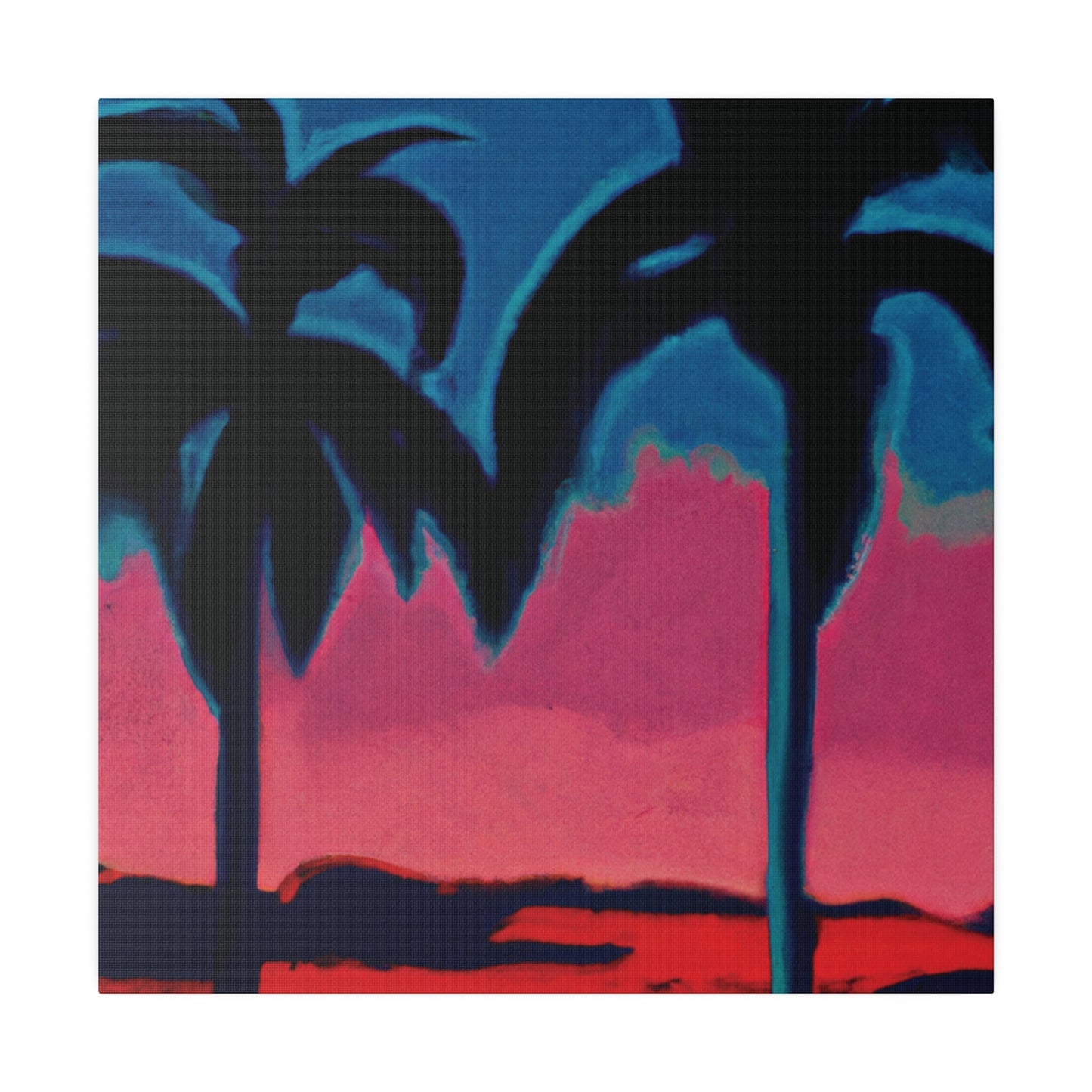 2545B - Miami Beach Sunset Painting Print | Miami | Beach | Sunset | Poster | Home Decor | Wall Art | Canvas