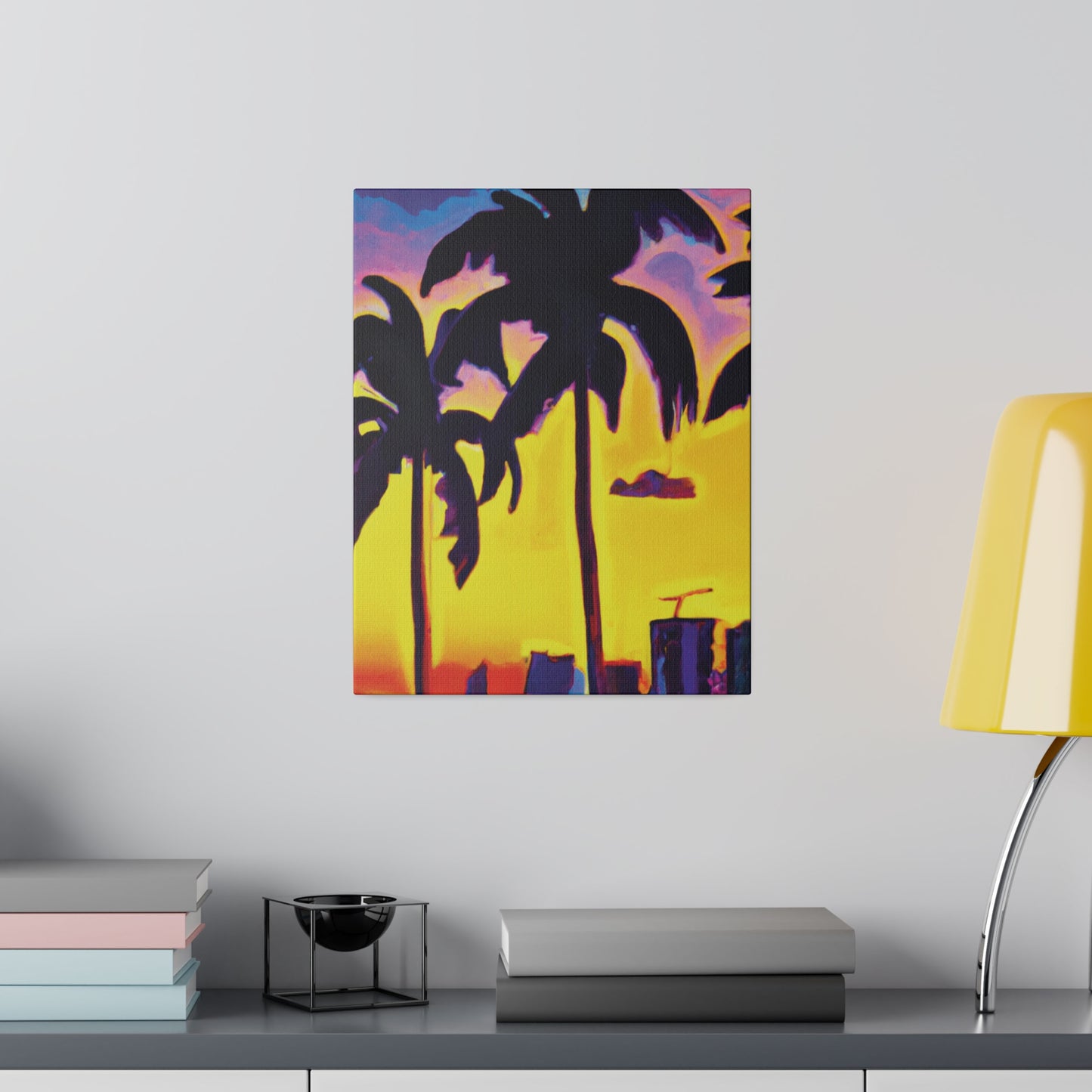 5674W - Miami Beach Sunset Painting Print | Miami | Beach | Sunset | Poster | Home Decor | Wall Art | Canvas