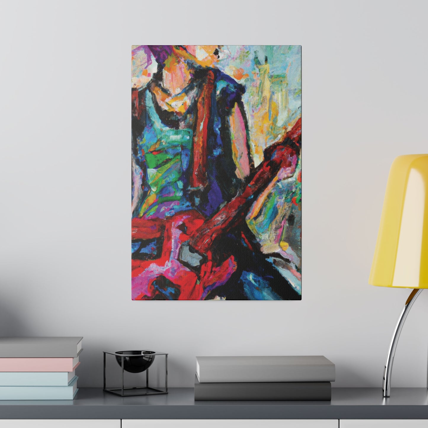 8657Y - Rockstar Oil Painting Style Print | Poster | Home Decor | Wall Art | Music Art | Canvas