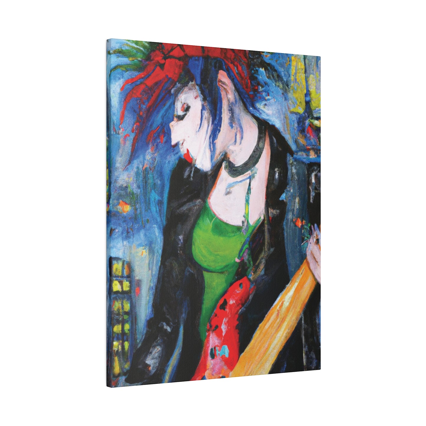 9423T - Rockstar Oil Painting Style Print | Poster | Home Decor | Wall Art | Music Art | Canvas
