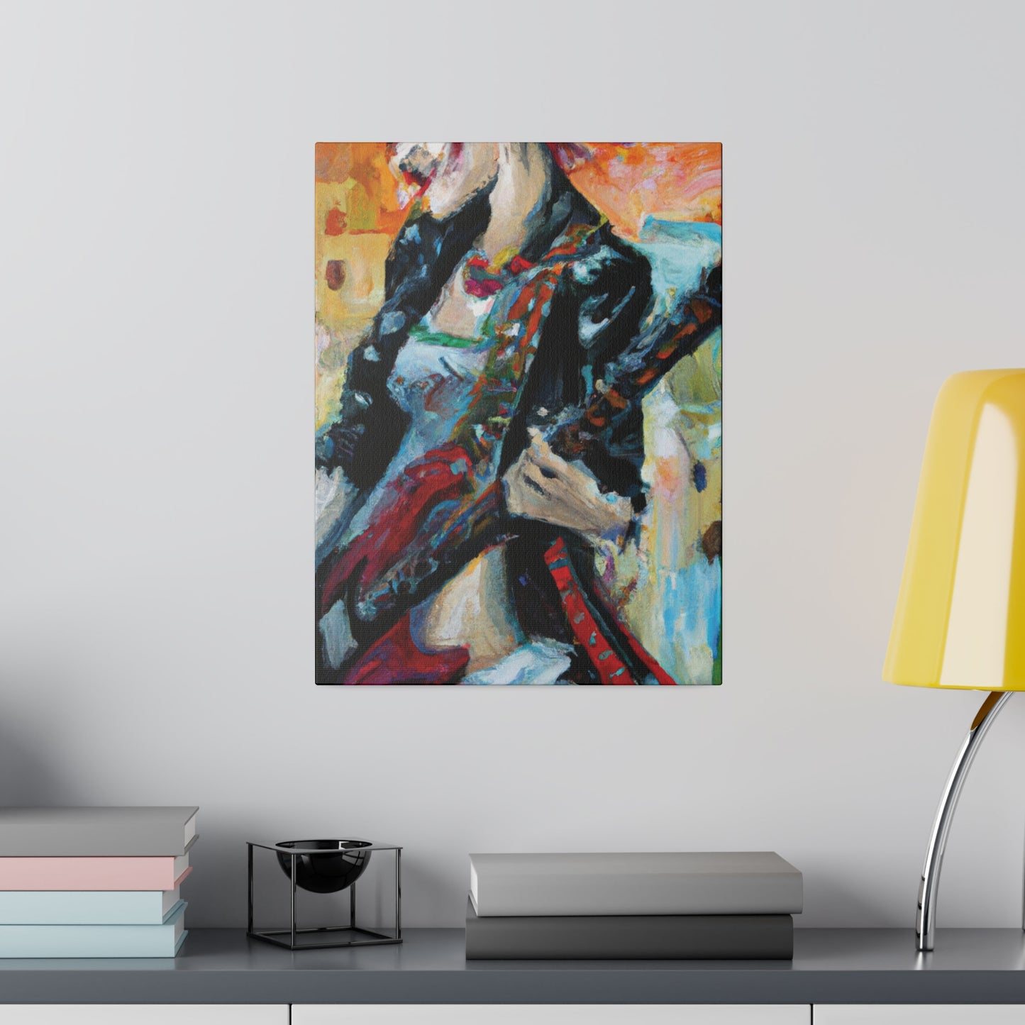 732X - Rockstar Oil Painting Style Print | Poster | Home Decor | Wall Art | Music Art | Canvas