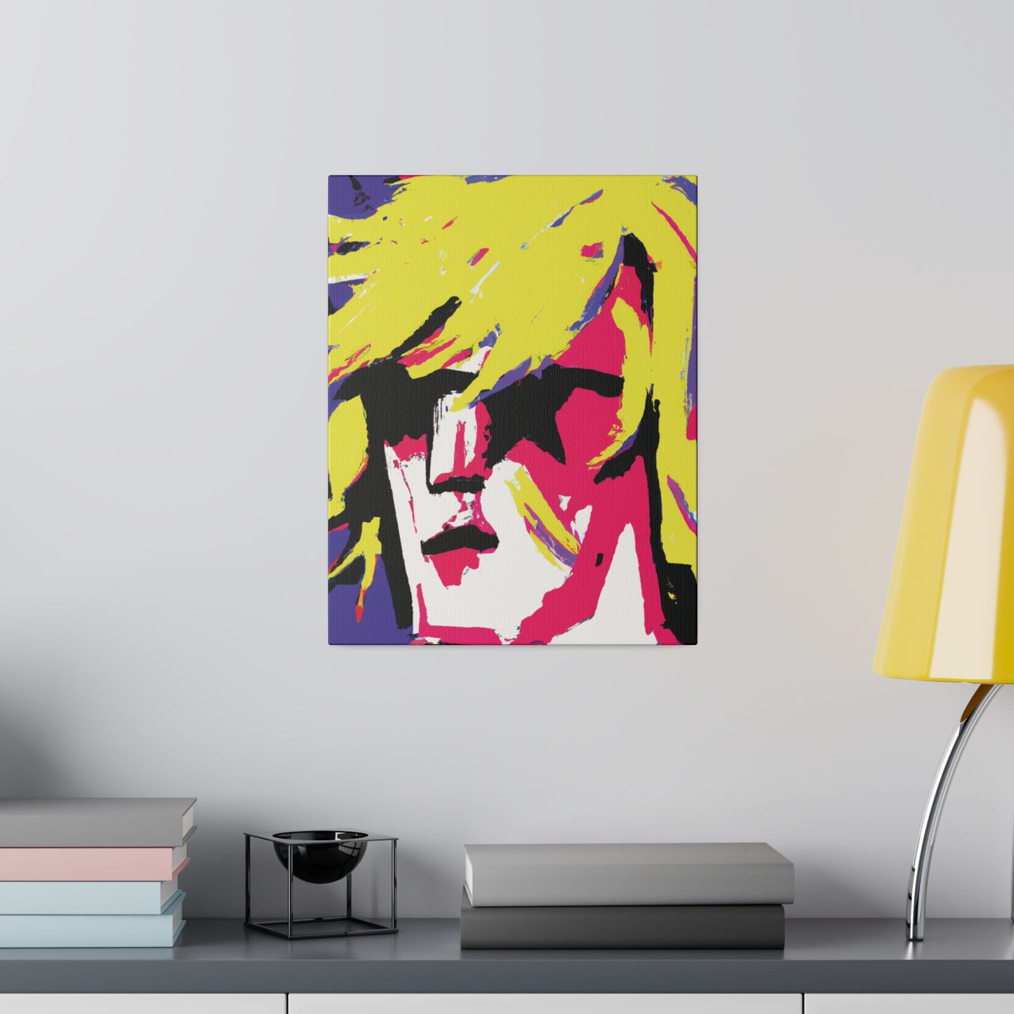 7709F - Rockstar Painting Print | Face | Abstract | Poster | Home Decor | Wall Art | Music Art | Canvas