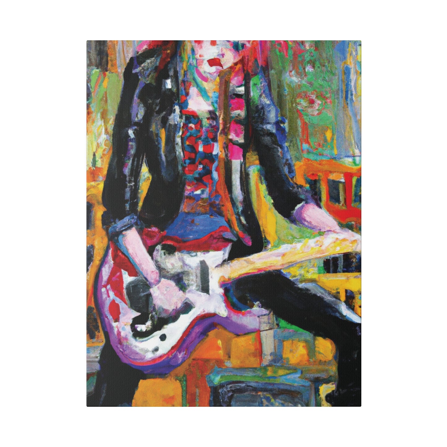 834H - Rockstar Oil Painting Style Print | Poster | Home Decor | Wall Art | Music Art | Canvas