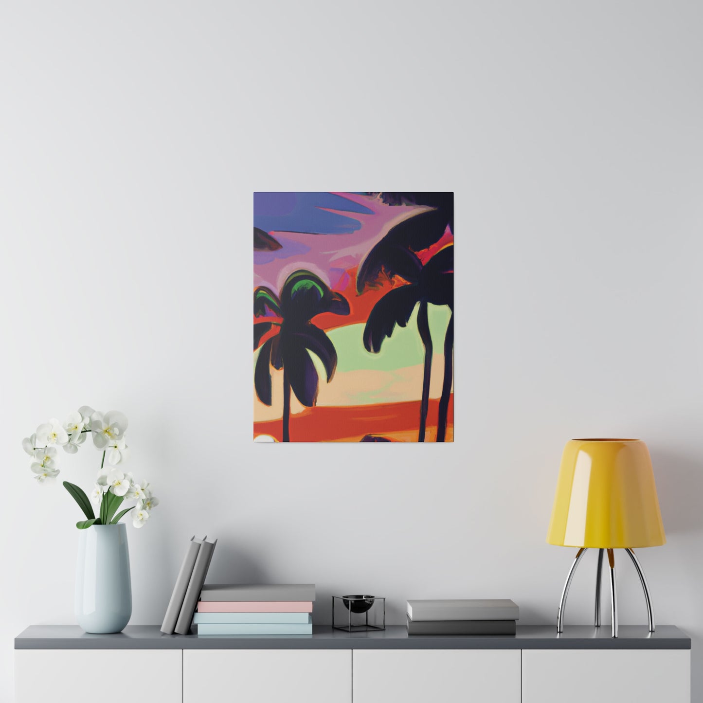 4438V - Miami Beach Sunset Painting Print | Miami | Beach | Sunset | Poster | Home Decor | Wall Art | Canvas