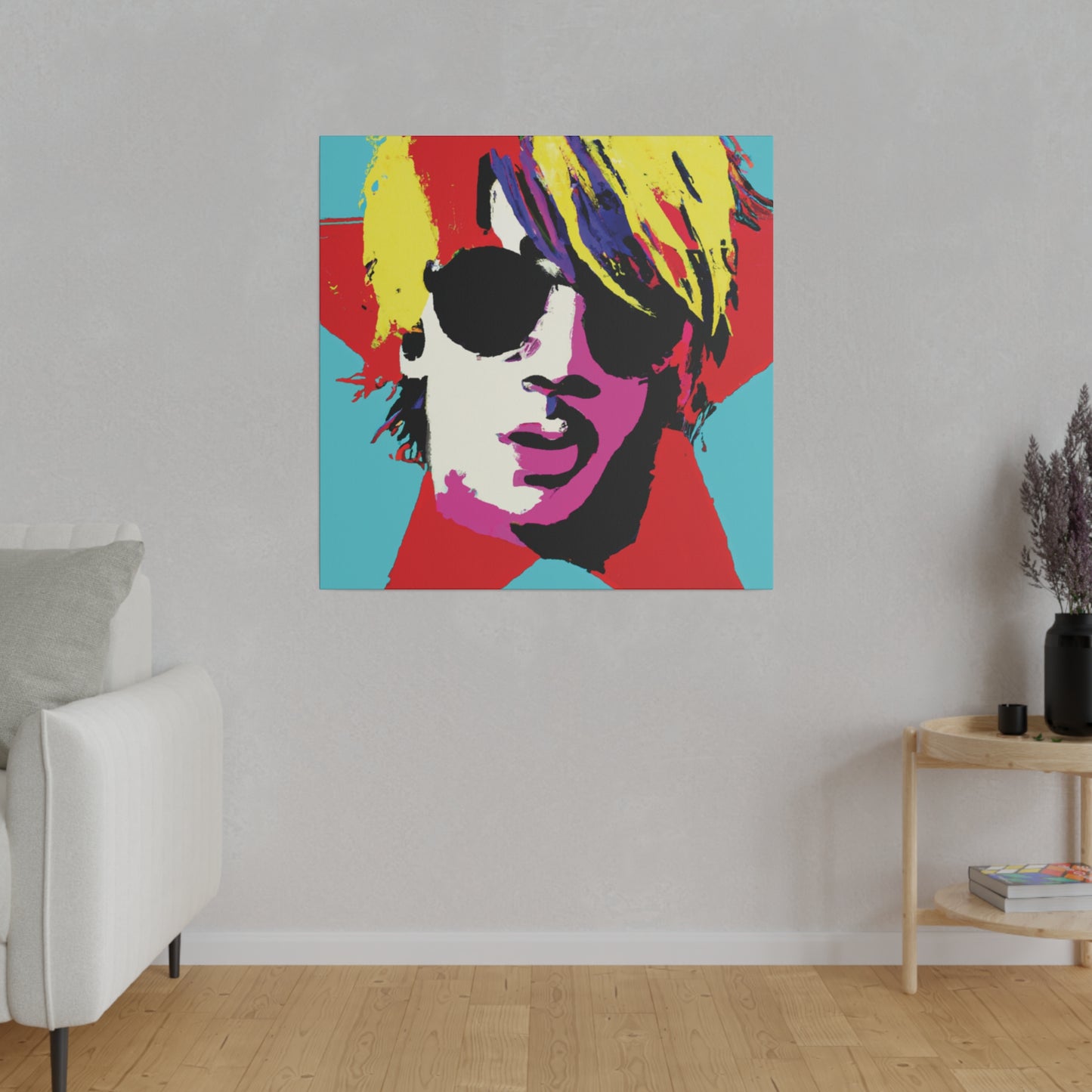 7442Q - Rockstar Painting Print | Face | Abstract | Poster | Home Decor | Wall Art | Music Art | Canvas