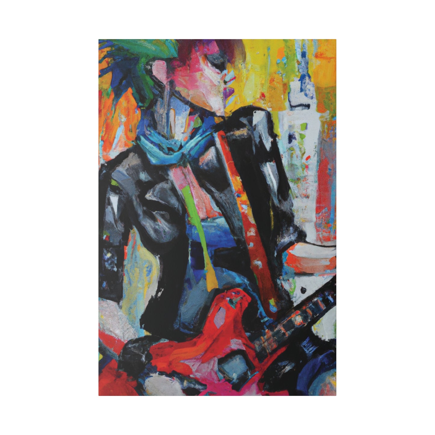 3614G - Rockstar Oil Painting Style Print | Poster | Home Decor | Wall Art | Music Art | Canvas